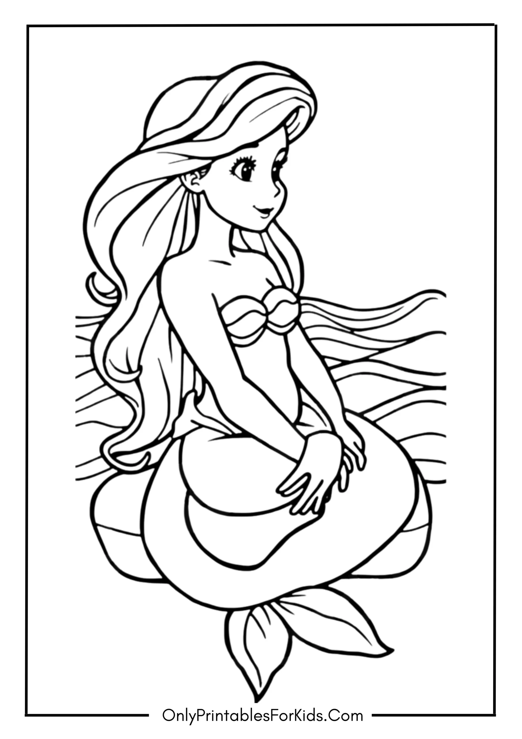 Andersens Little Mermaid Coloring Page 5 scaled