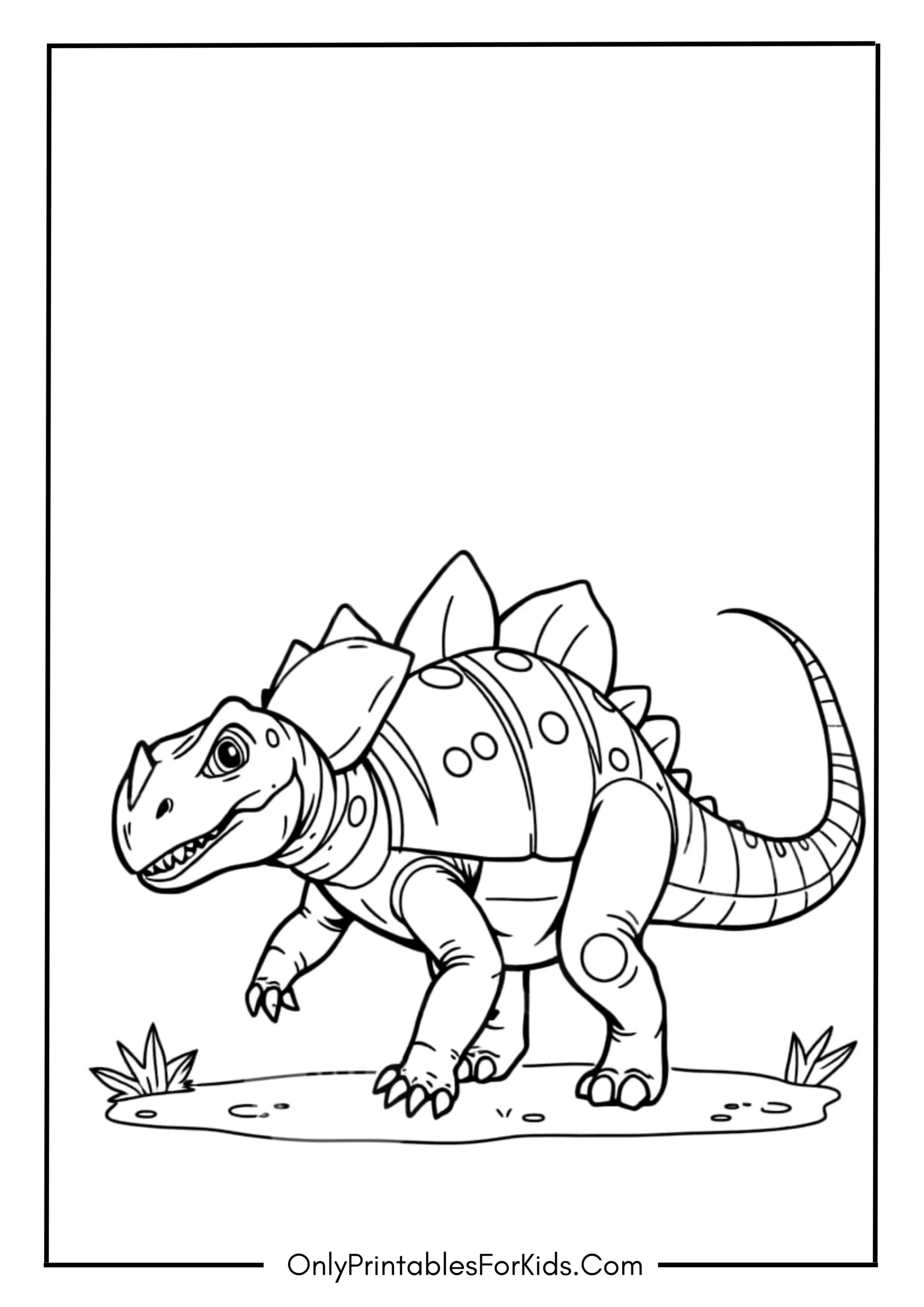 Ankylosaurus Dinosaur Coloring Page