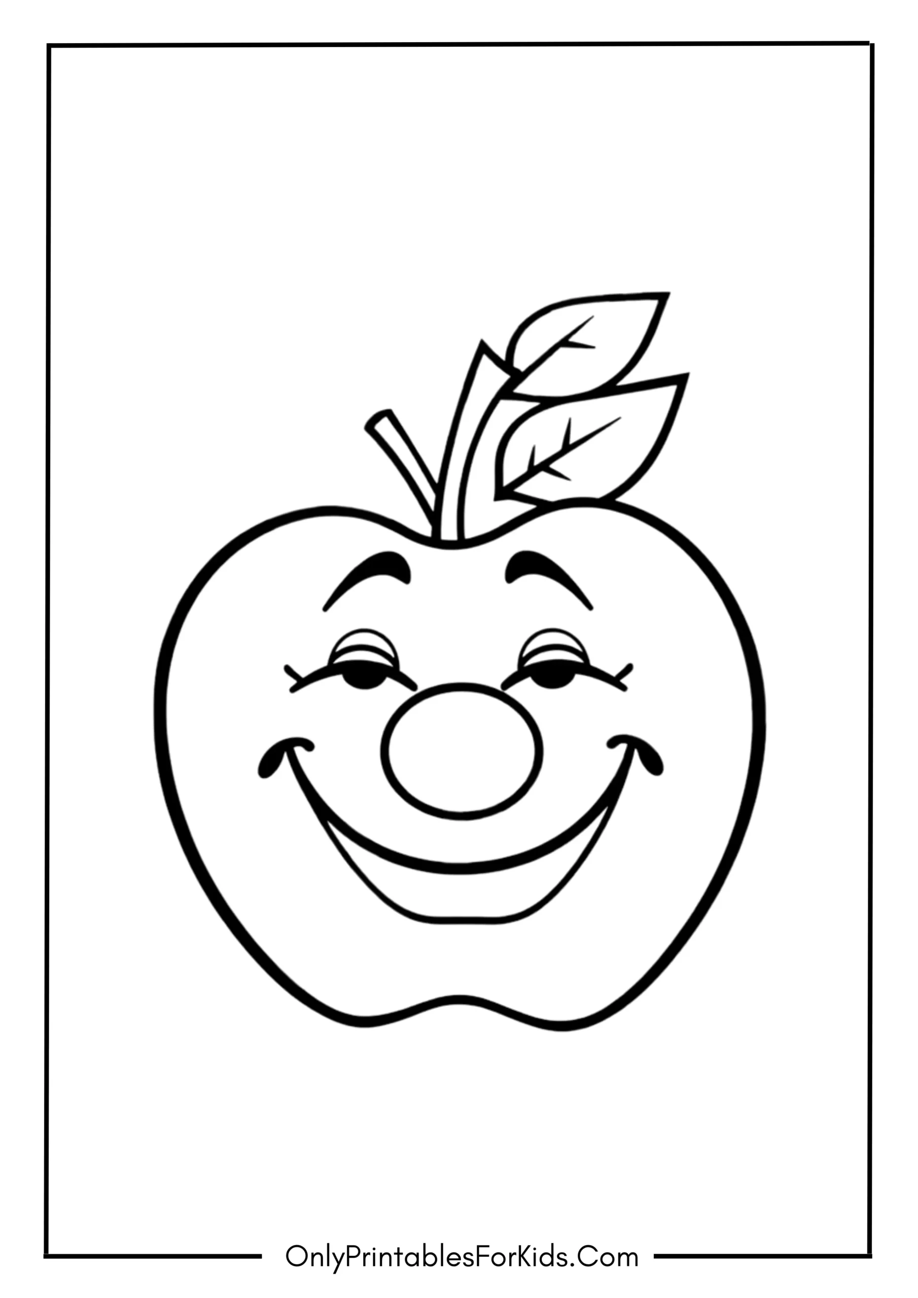 Apple Wearing a Funny Clown Nose