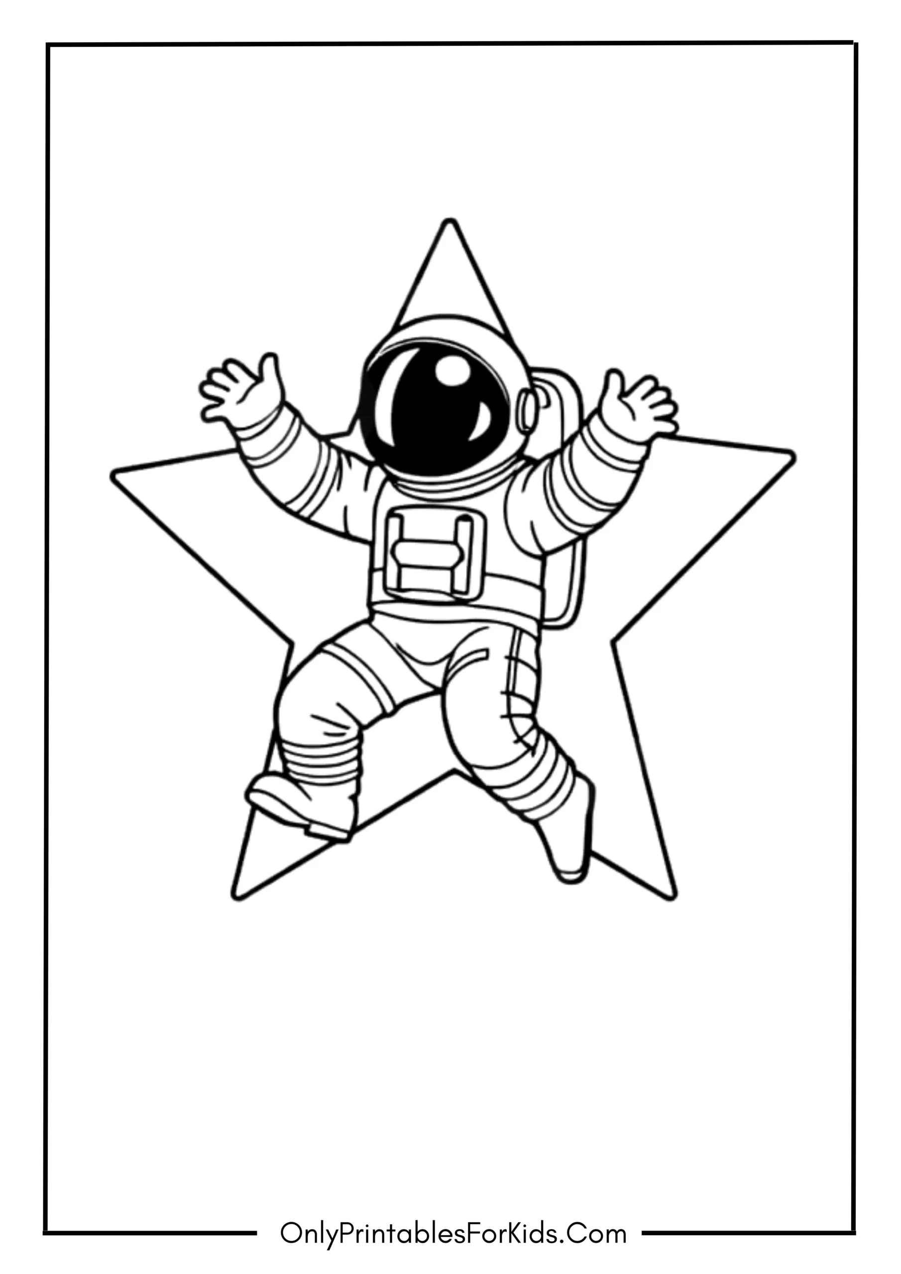Astronaut Swinging from a Star