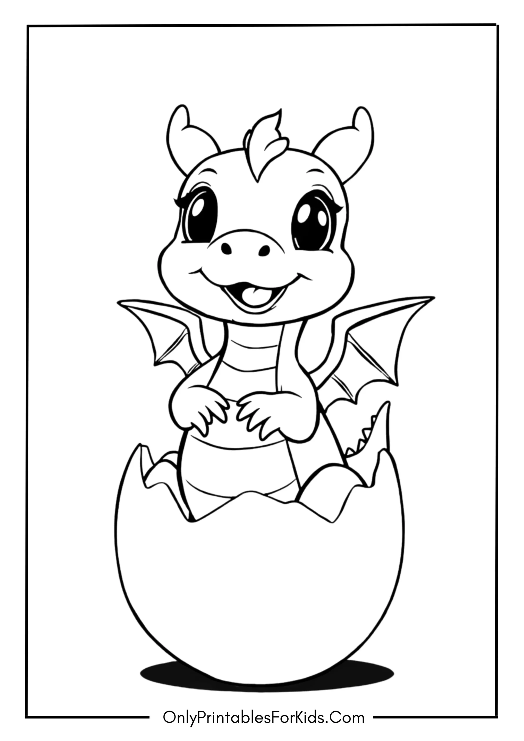 Baby Dragon Coloring Page