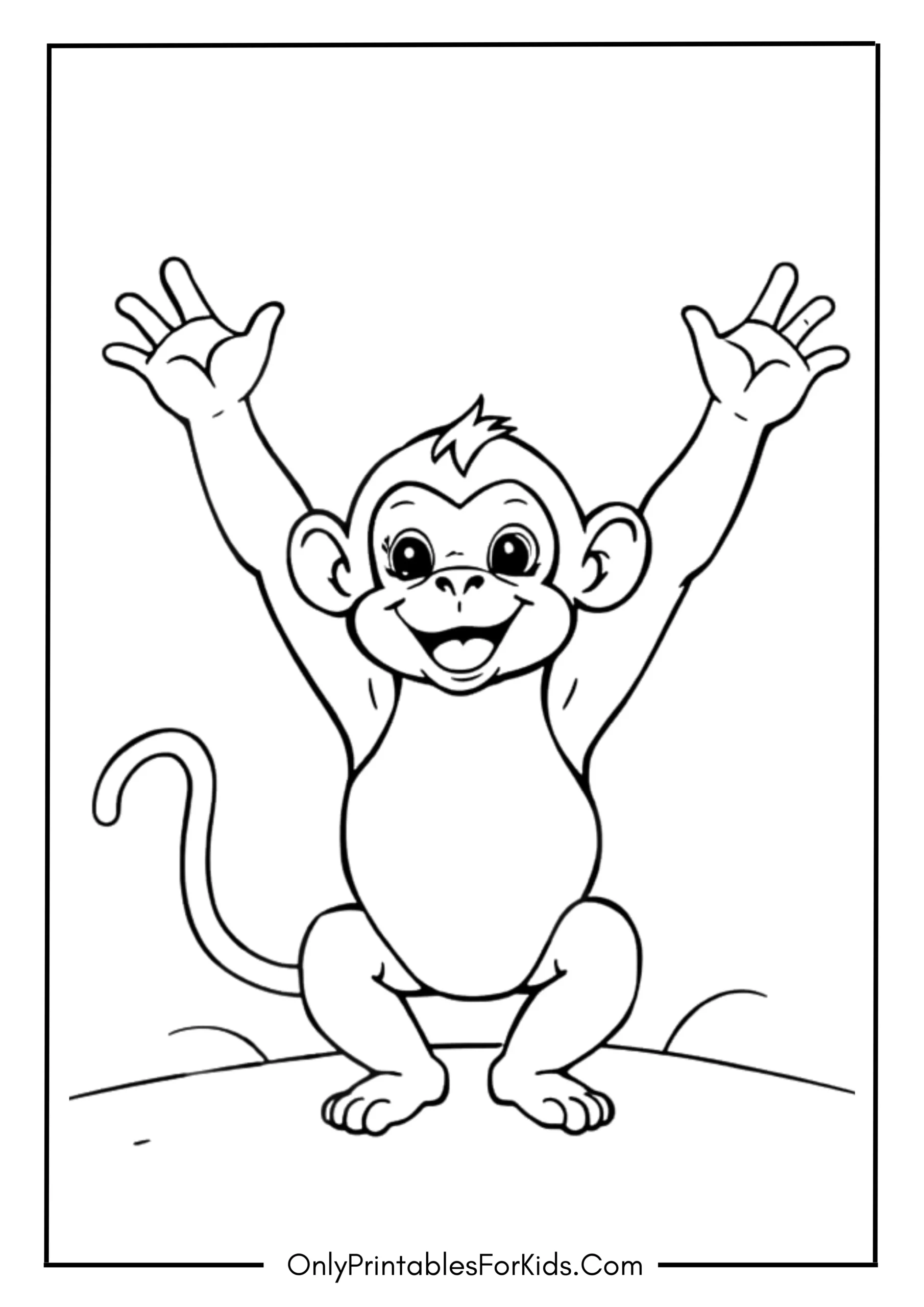 Baby Monkey Reaching for the Sky