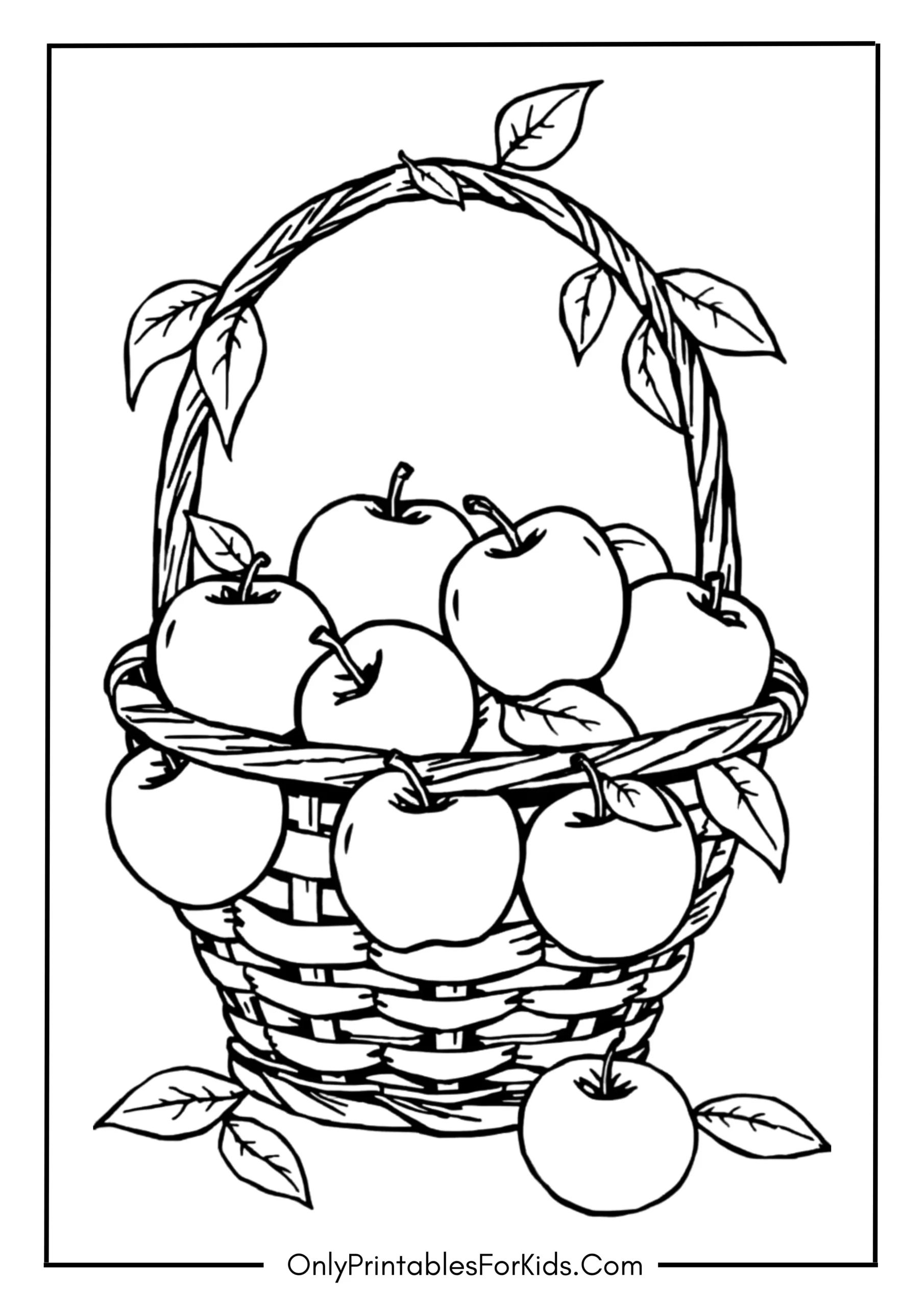 Basket of Honeycrisp Apples for Harvest Fun