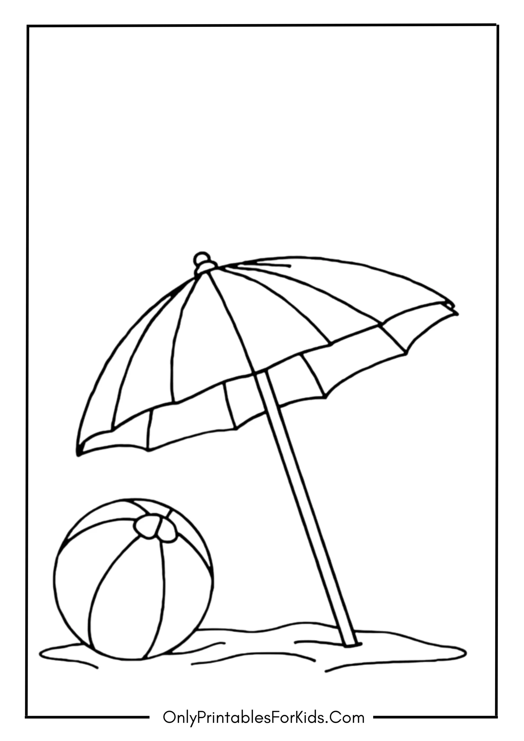 Beach Ball and Umbrella