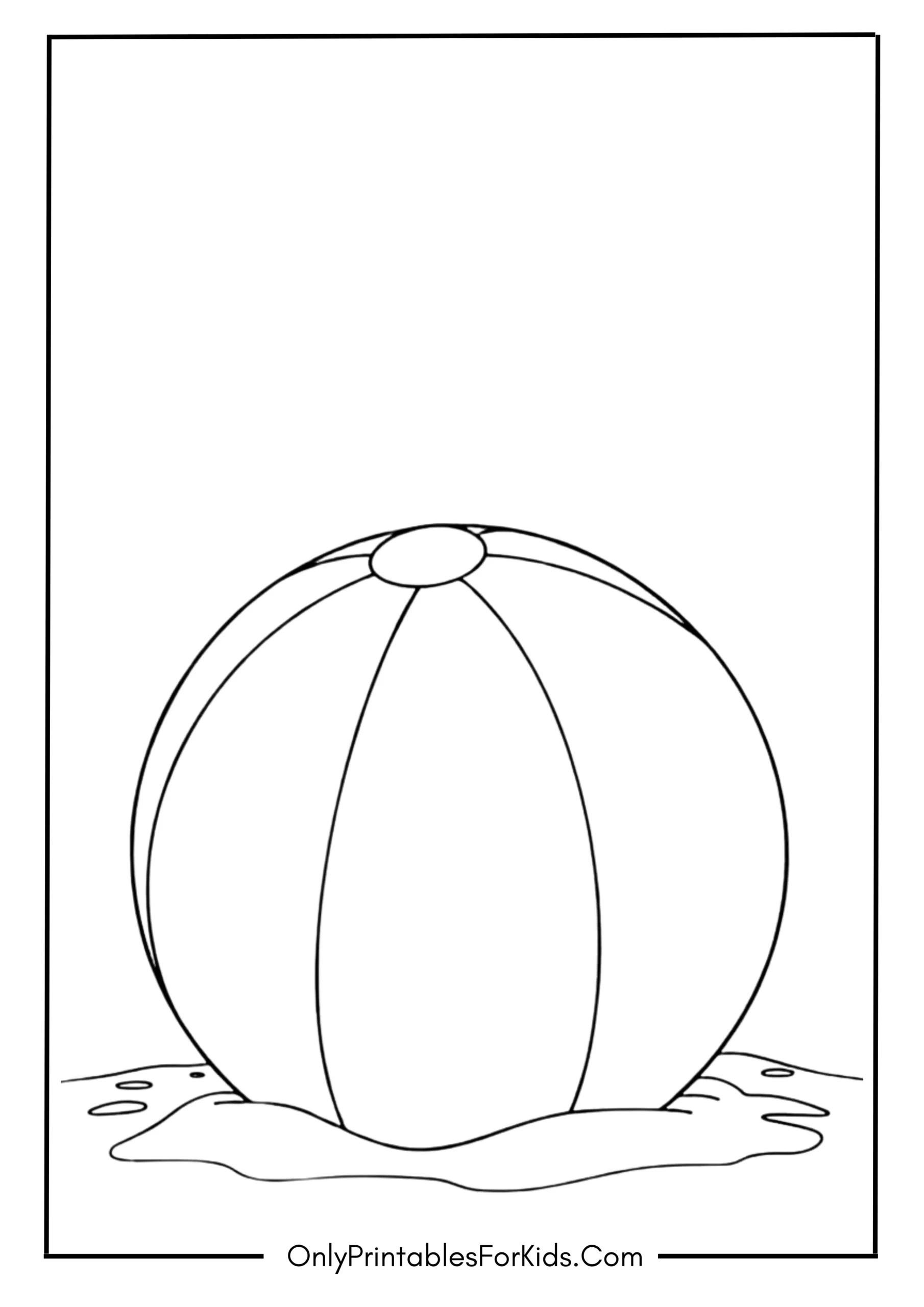 Beach Ball in the Sand