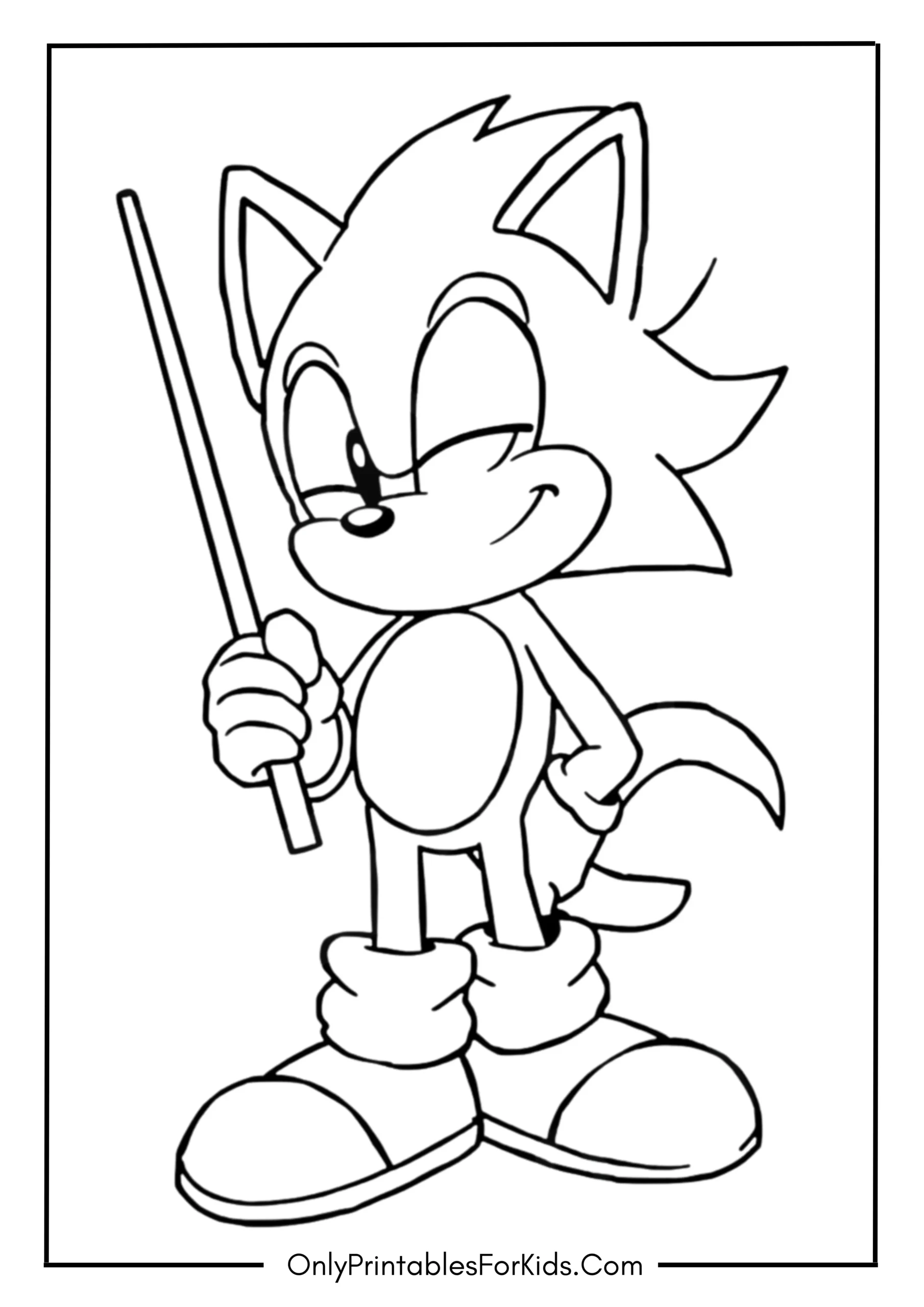 Big The Cat From Sonic Coloring Page