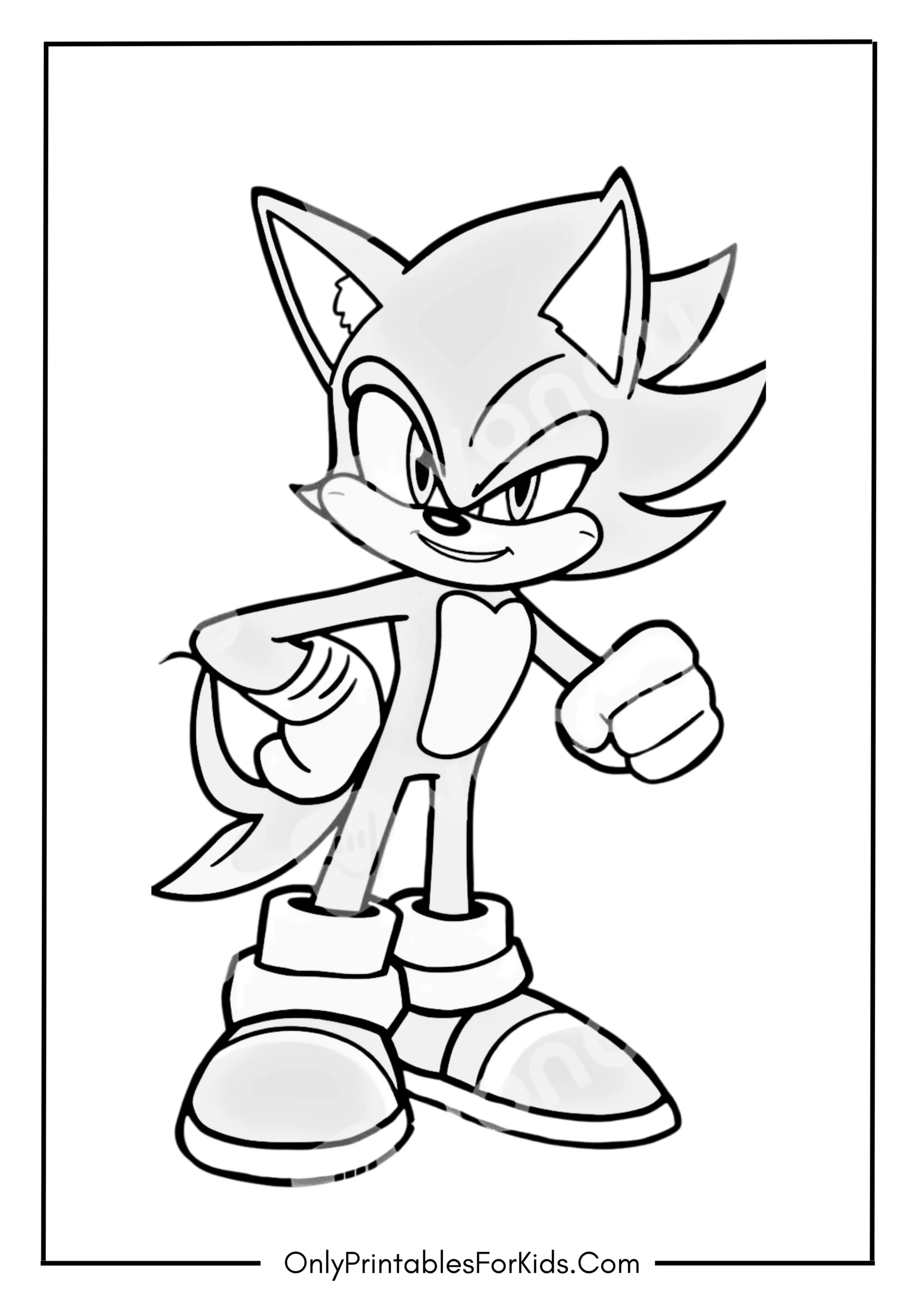 Blaze the Cat From Sonic Coloring Page