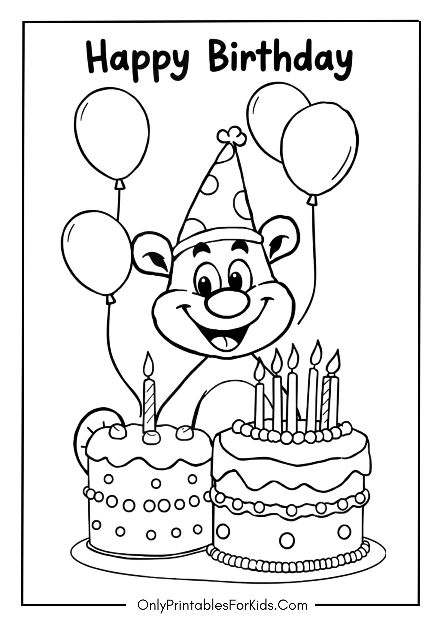 Bluey Happy Birthday Coloring Pages