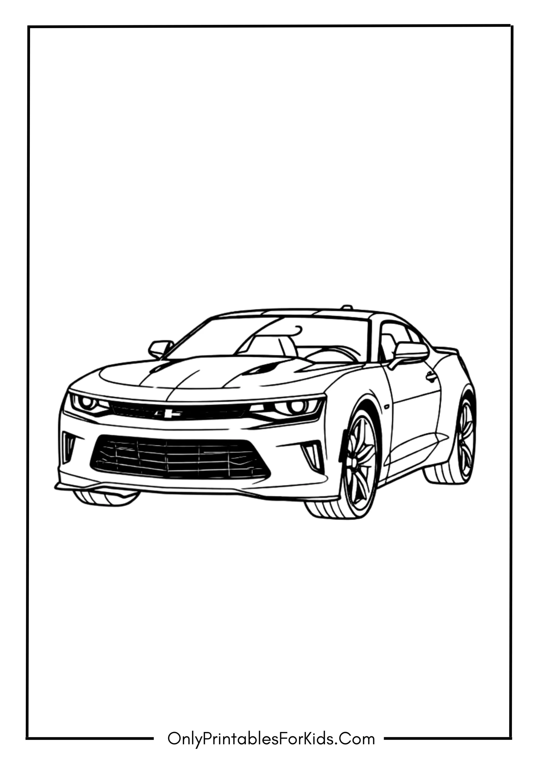 Camaro Car Coloring Page