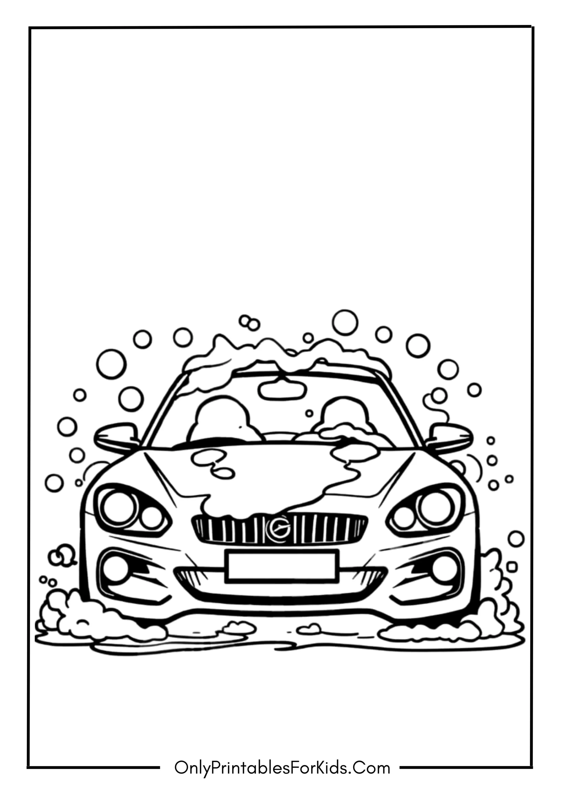 Car Wash Coloring Page