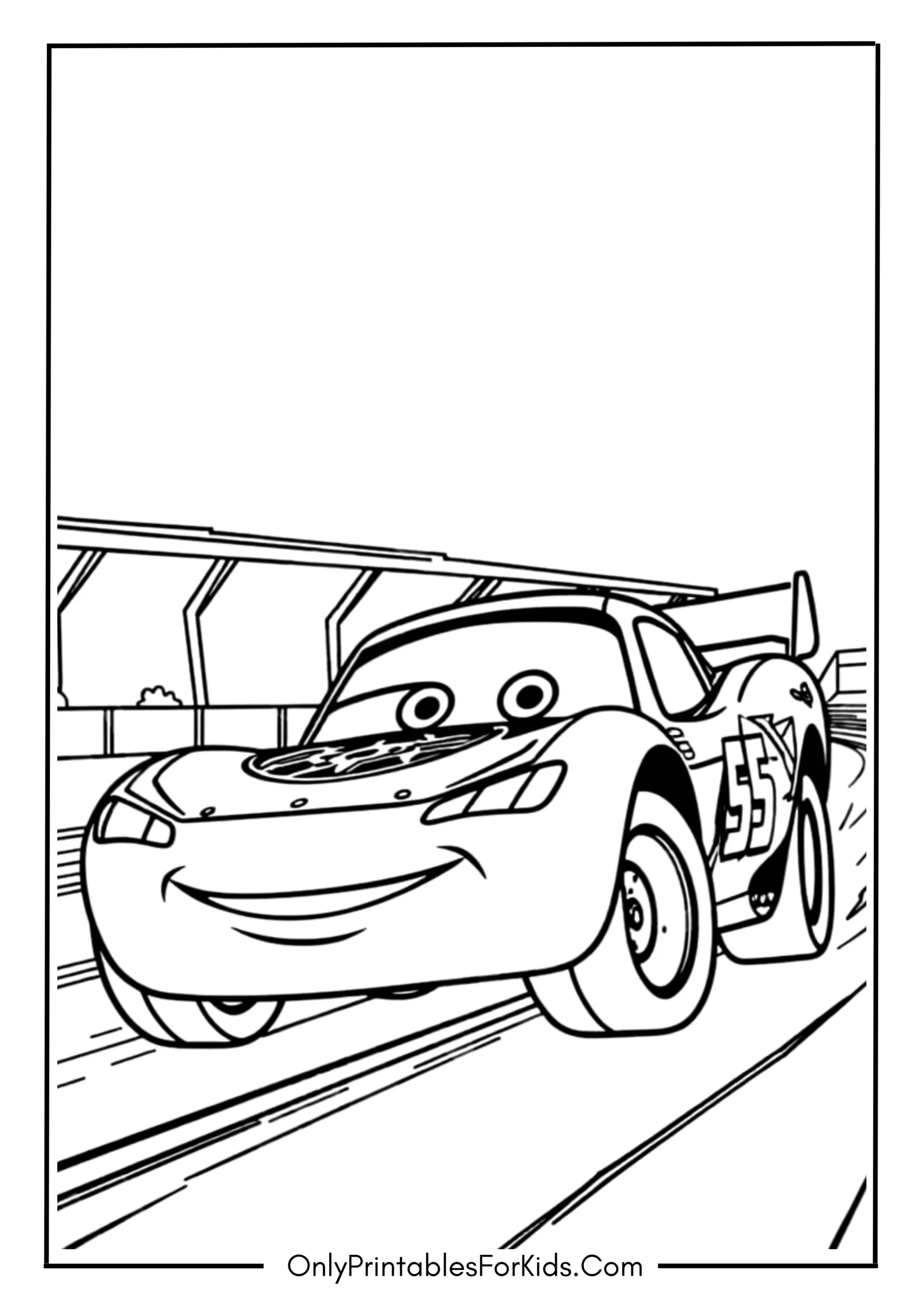 Cars Lightning McQueen Coloring Page