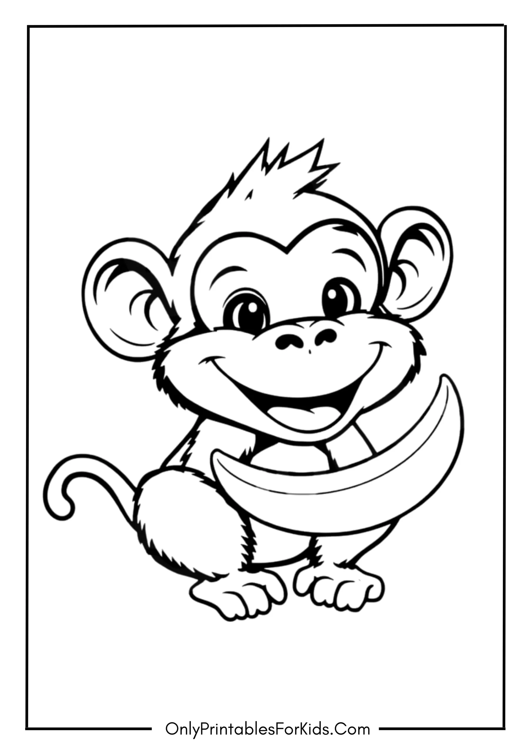 Cheeky Monkey with a Big Banana Smile