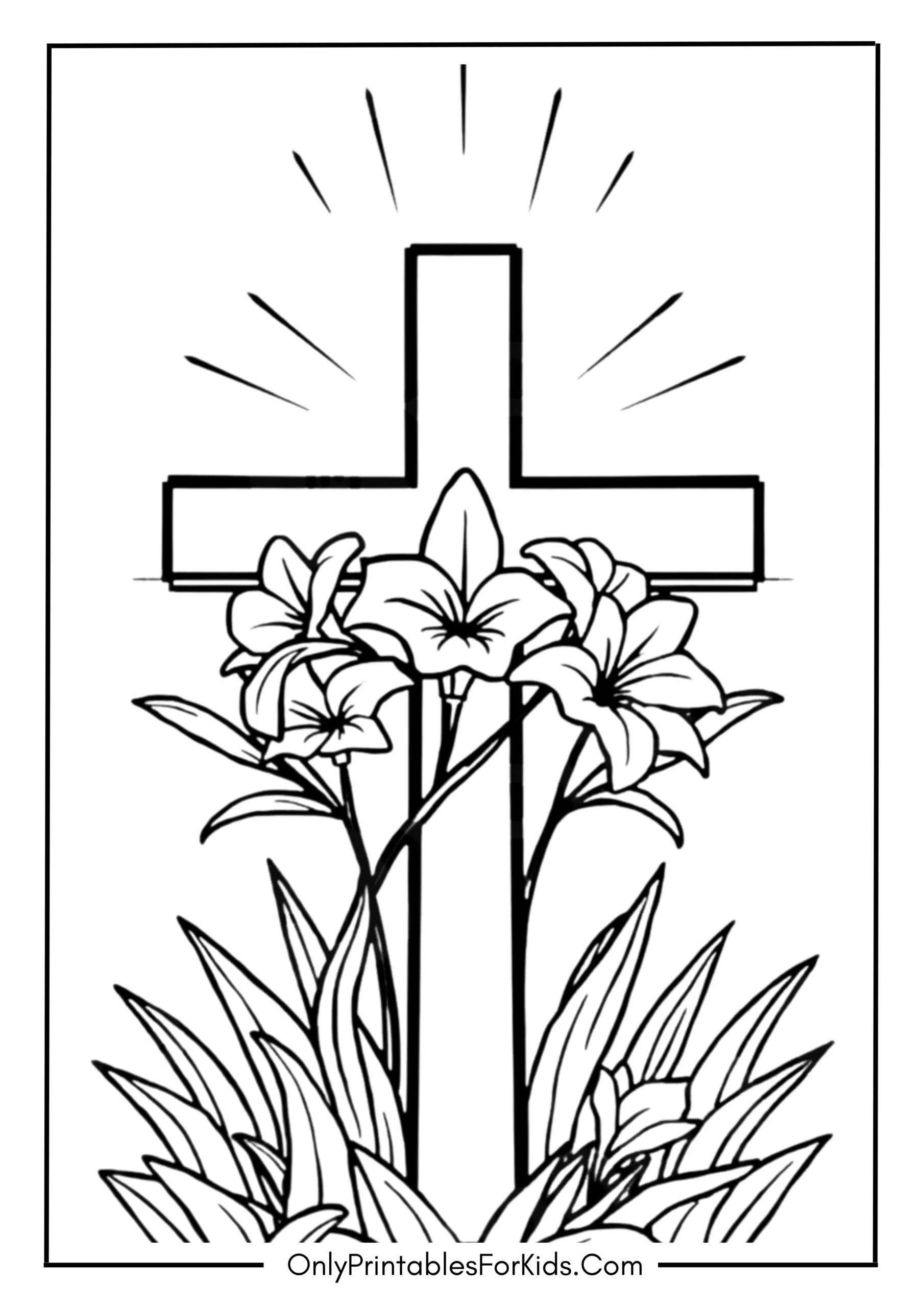 Christian Easter Coloring Page