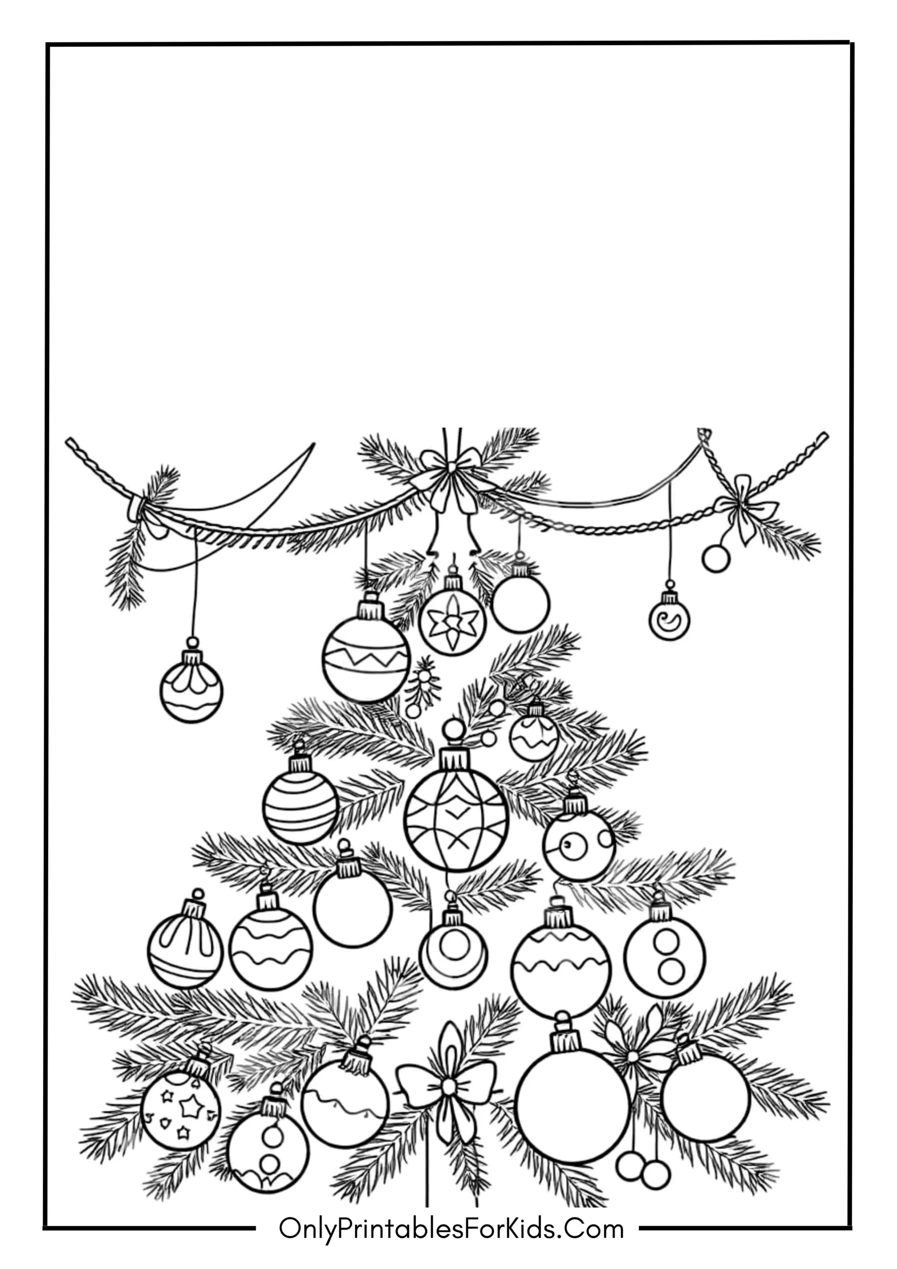 Christmas Bulb Coloring Page