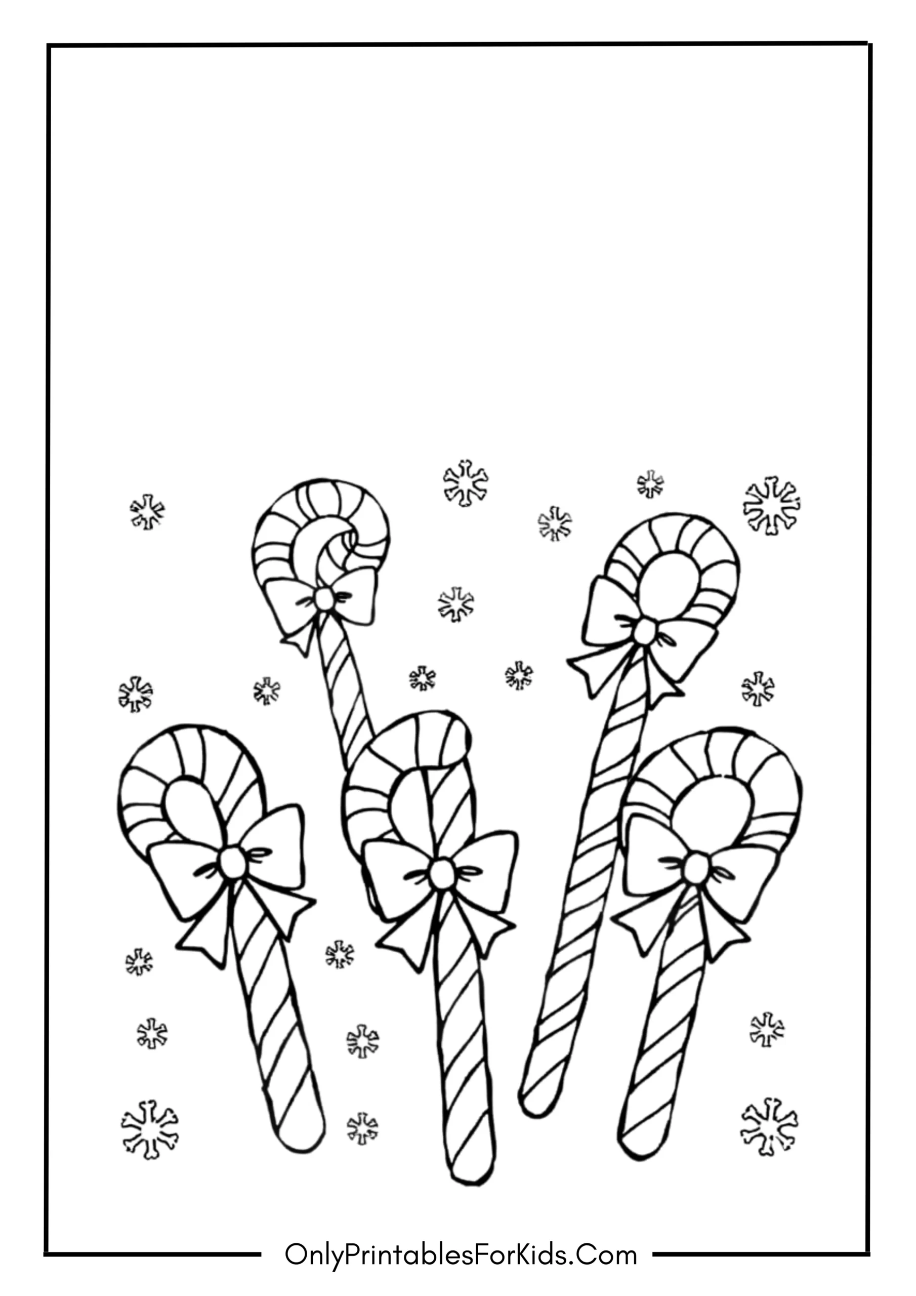 Christmas Candy Cane Coloring Pages