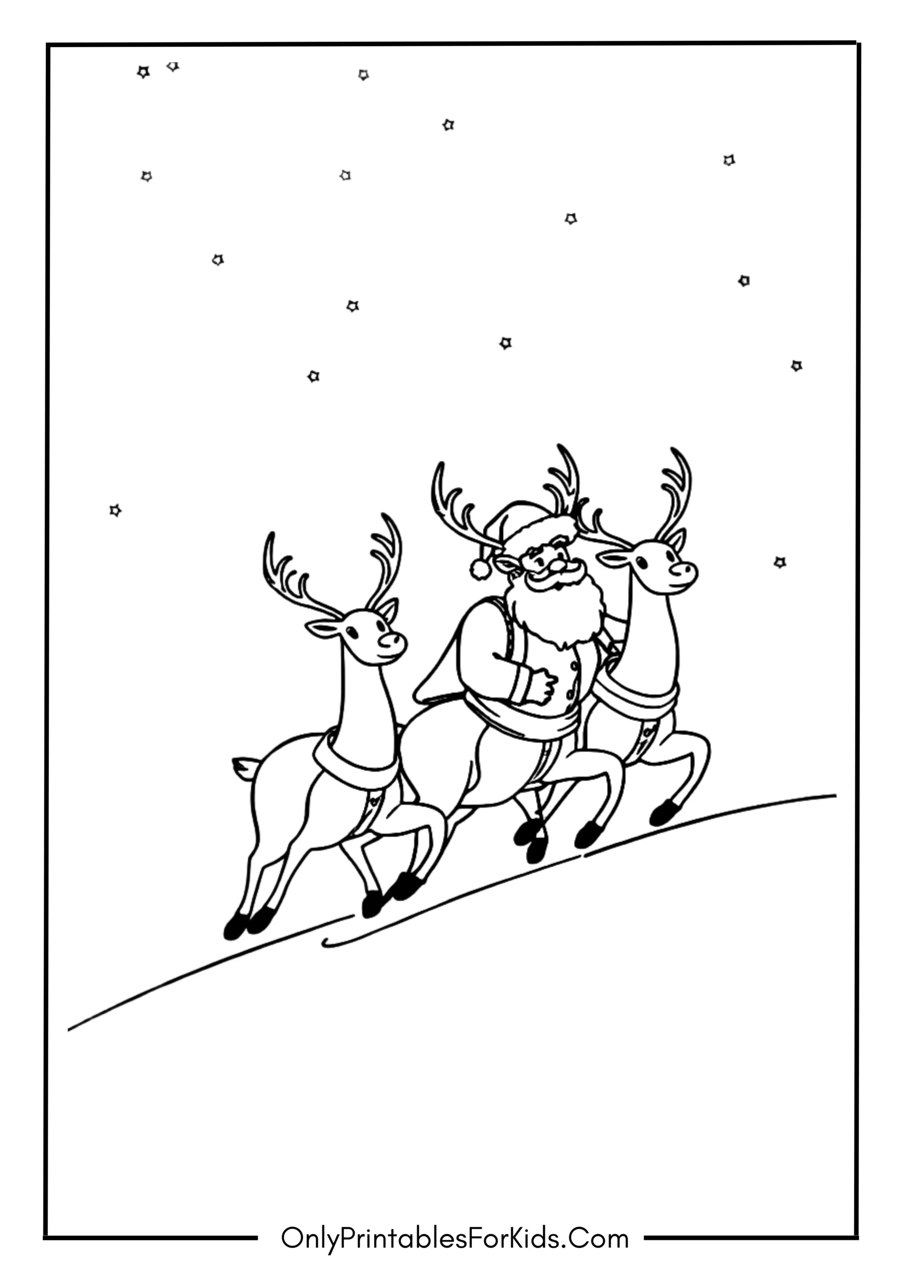 Christmas Reindeer Coloring Pages
