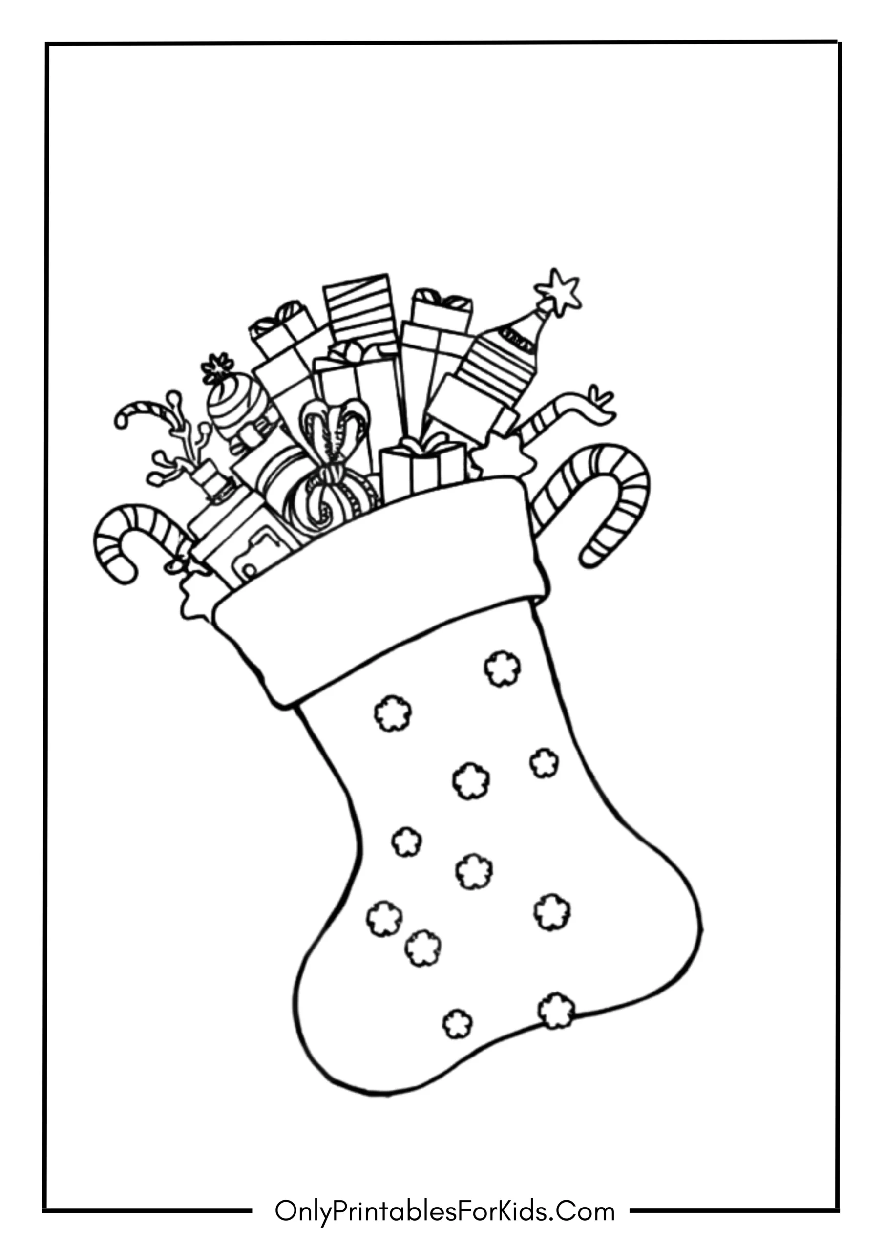 Christmas Stocking Coloring Page