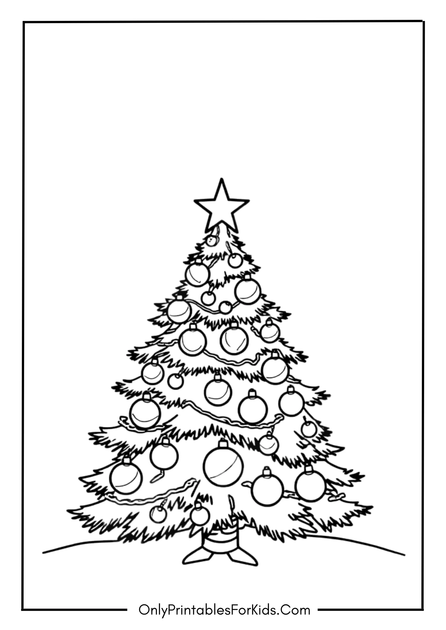 Christmas Tree Coloring Page