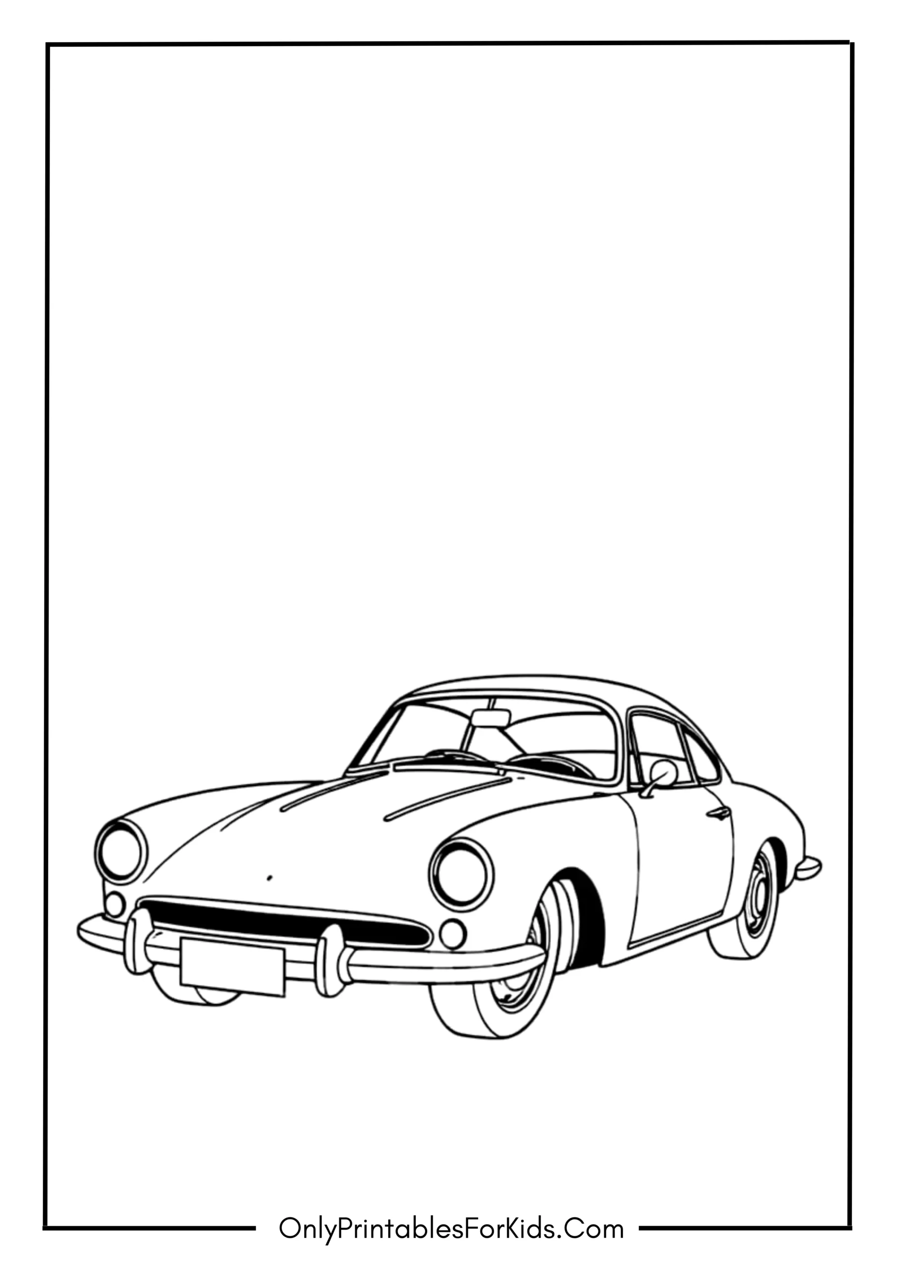 Classic Car Coloring Page