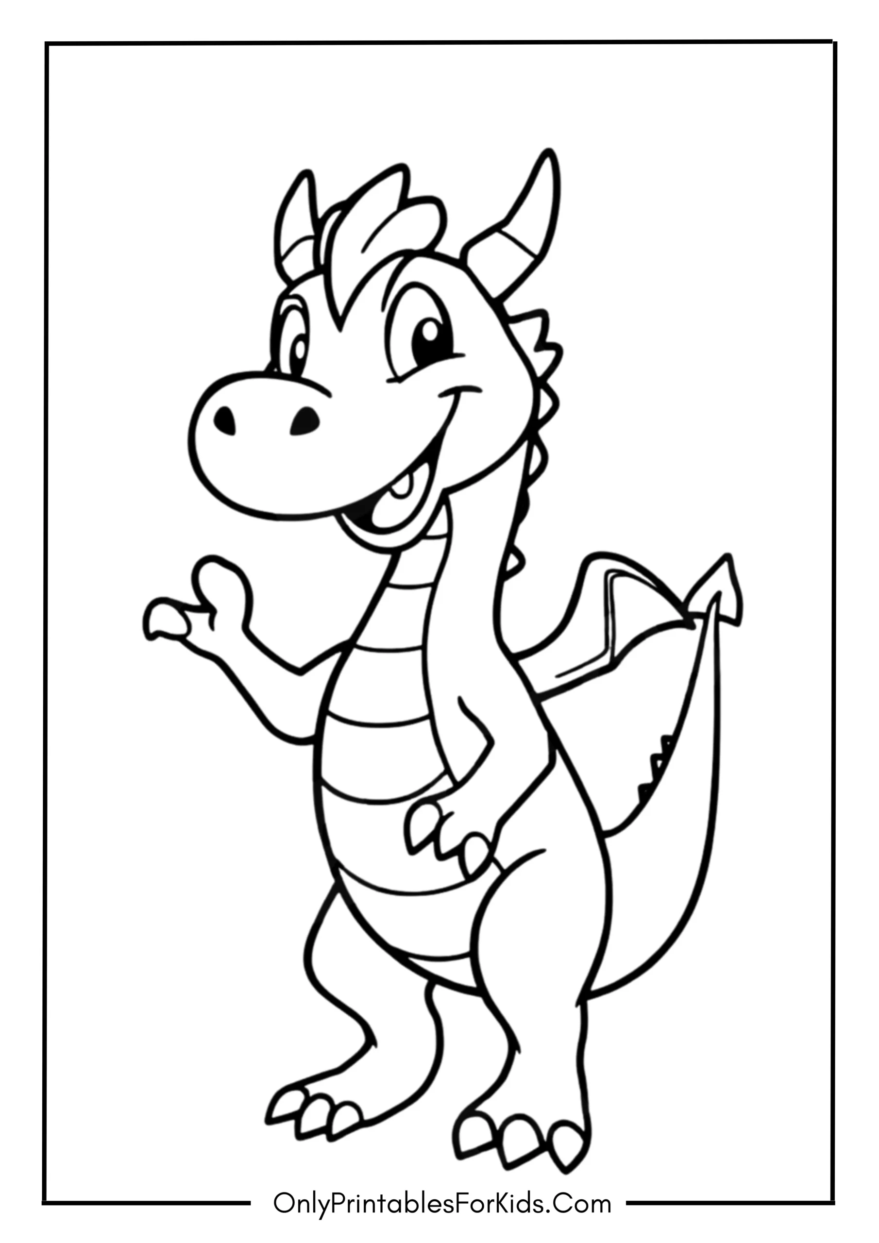 Cool Dragon Coloring Page