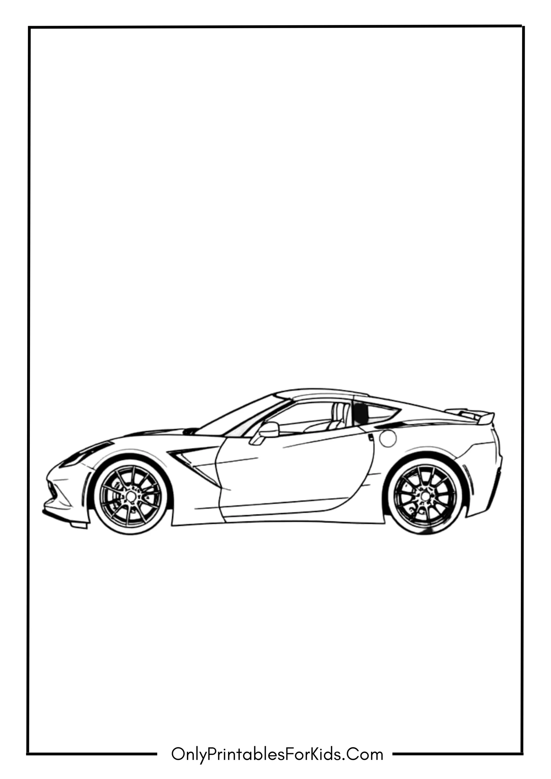 Corvette Car Coloring Page