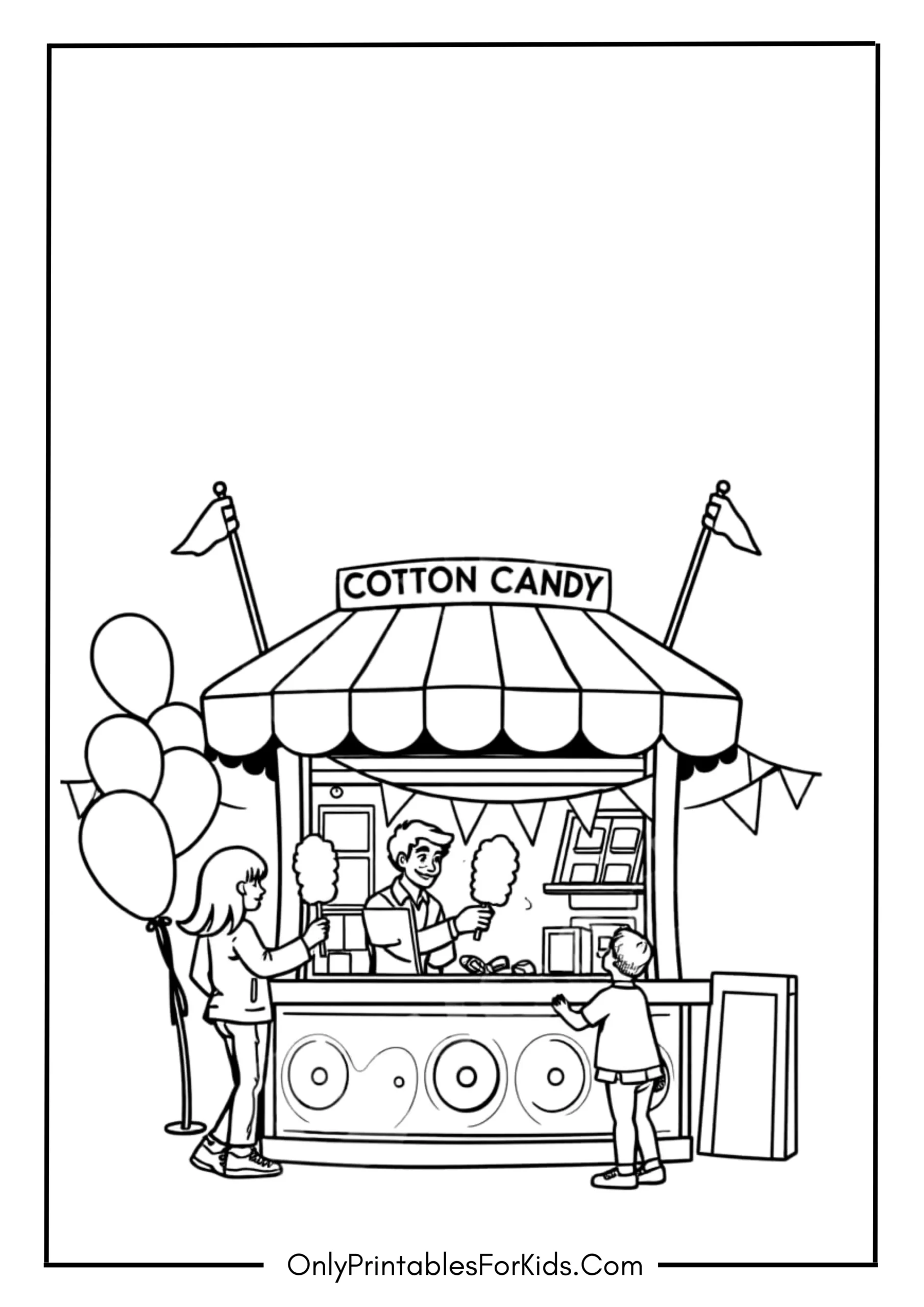 Cotton Candy Stand at the Fair