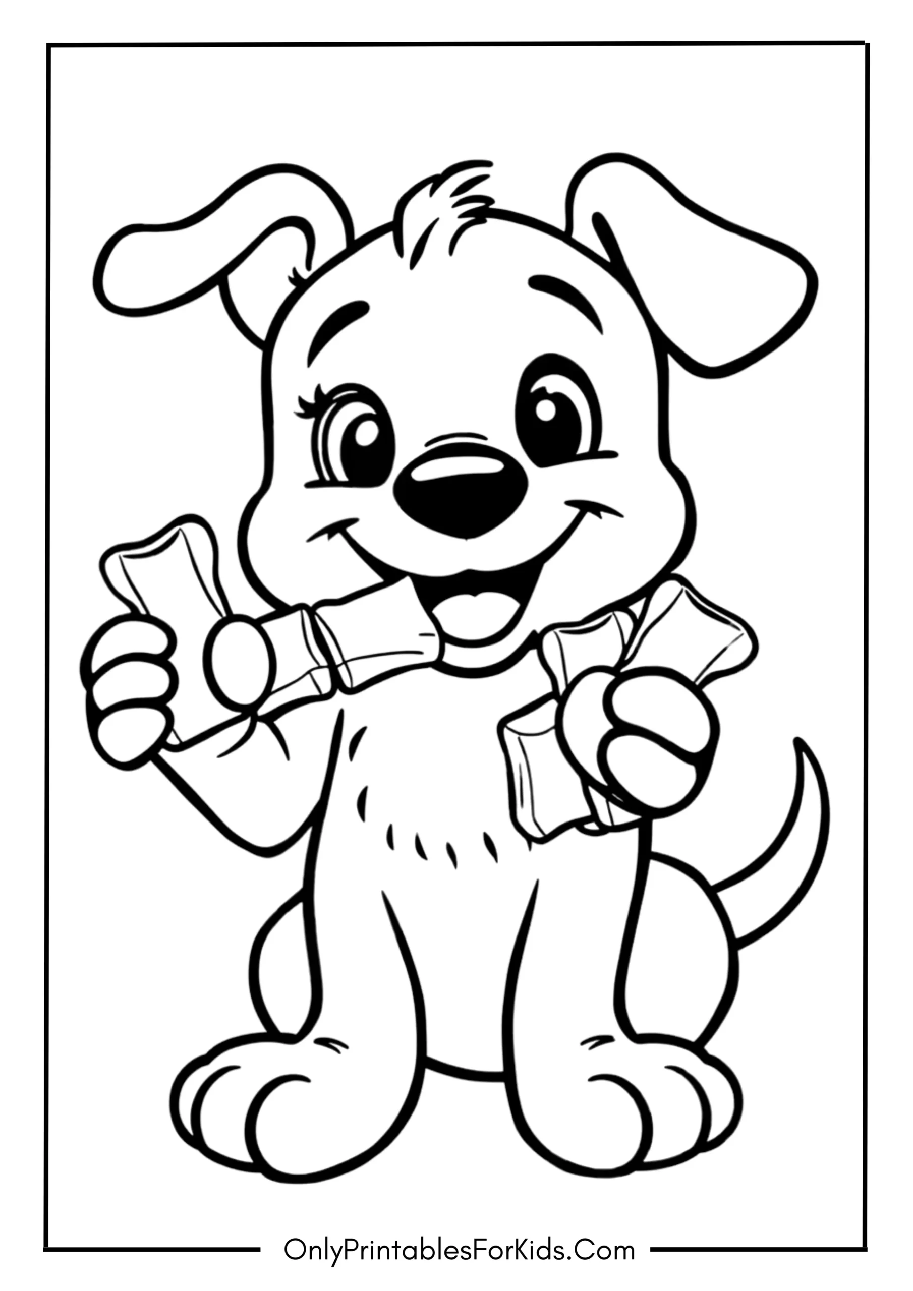 Cute Animal Cartoon Eating Gummies