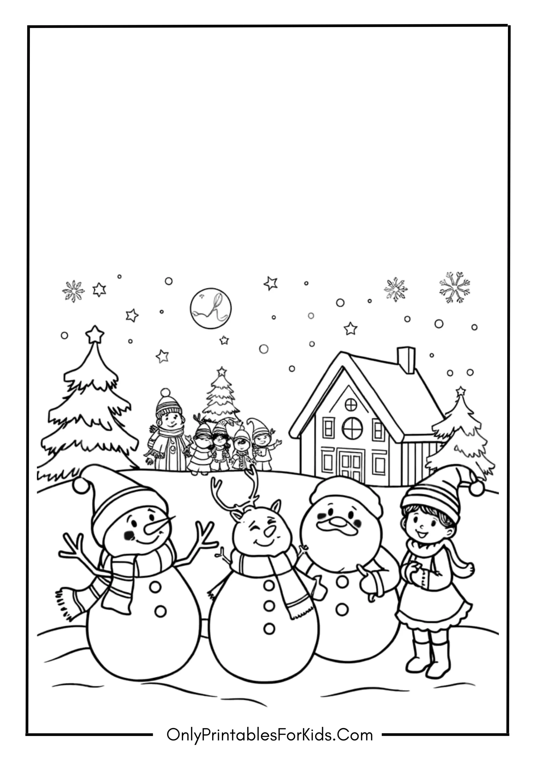 Cute Christmas Coloring Pages