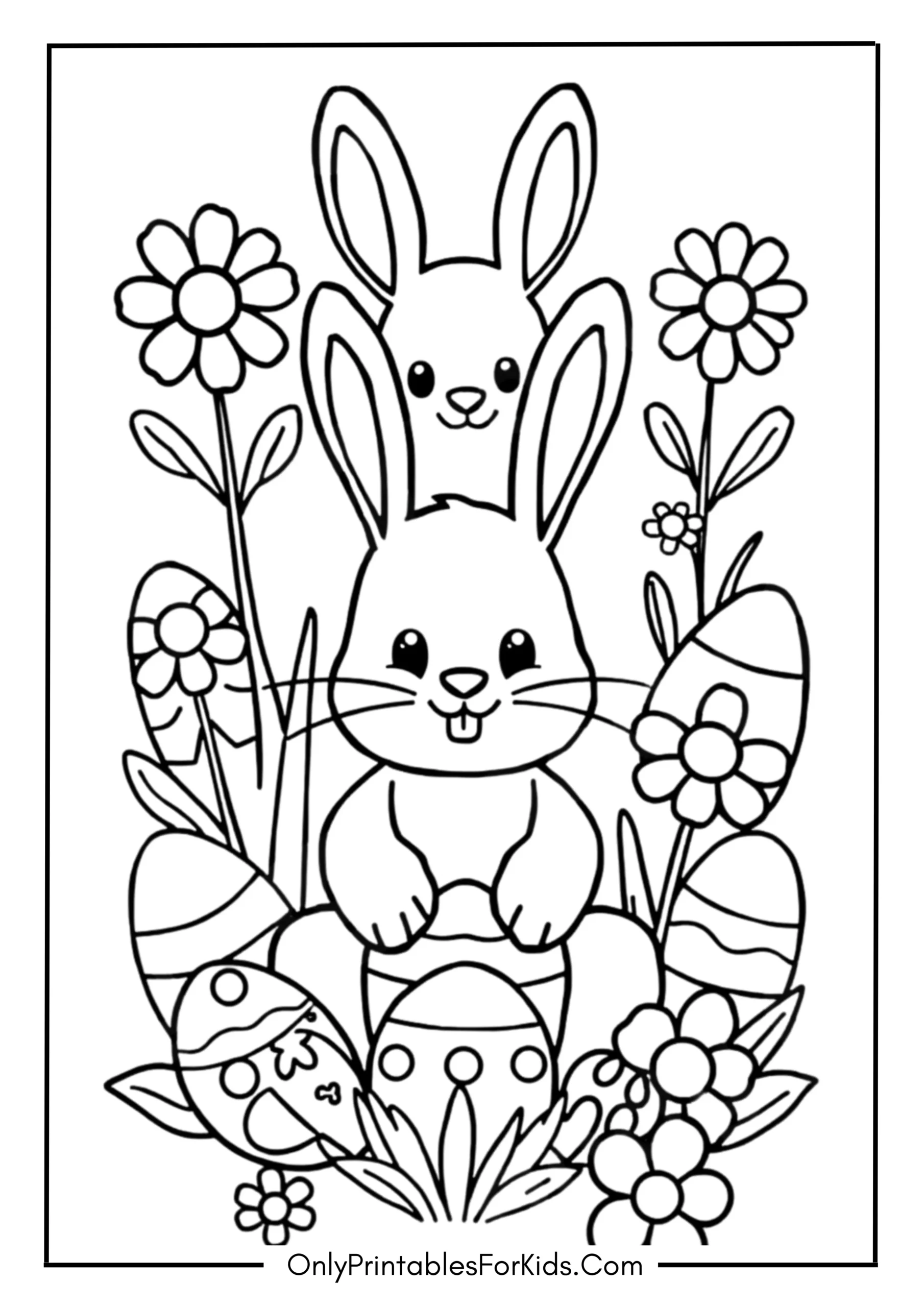 Cute Easter Coloring Page