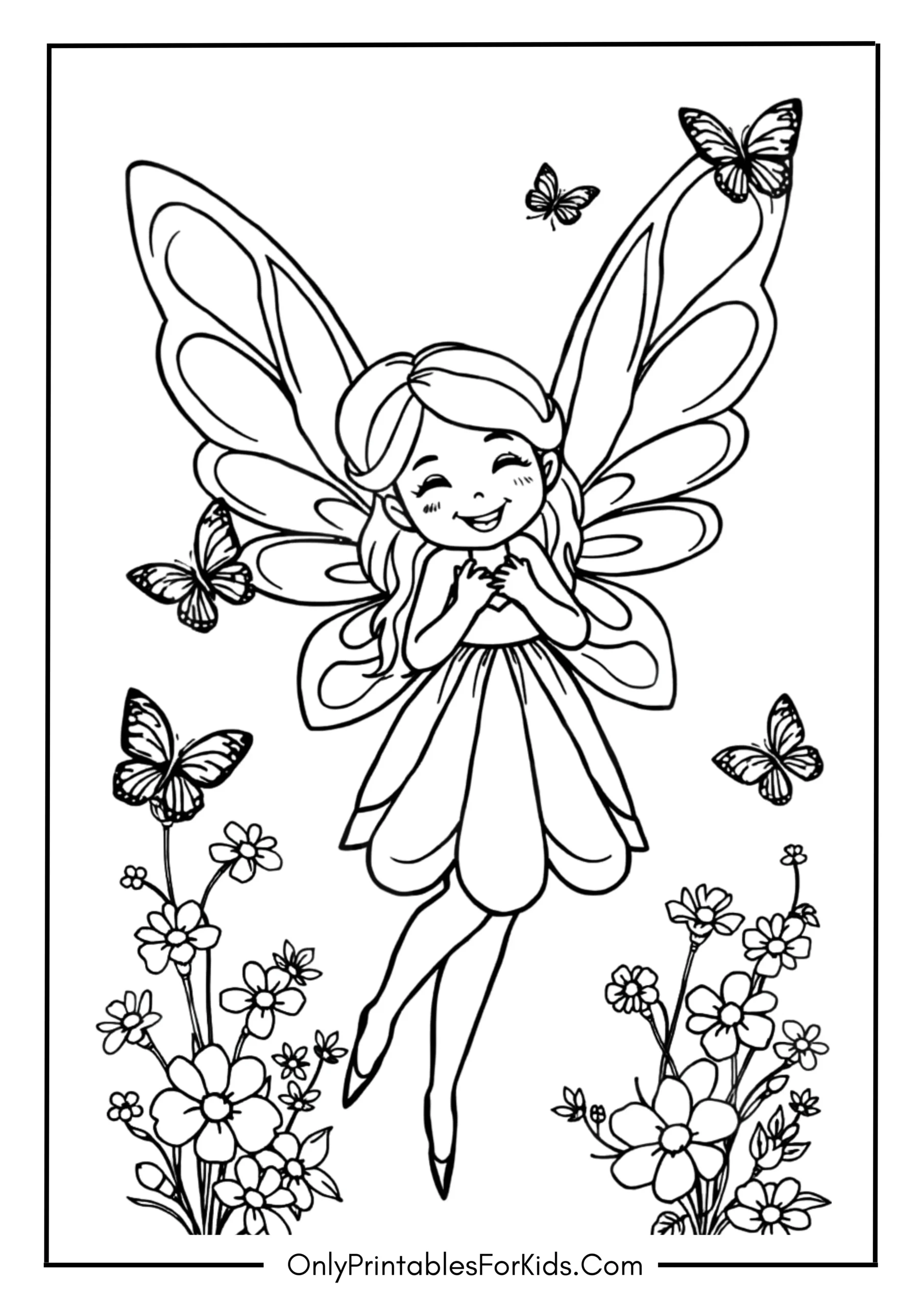 Cute Fairy Coloring Page