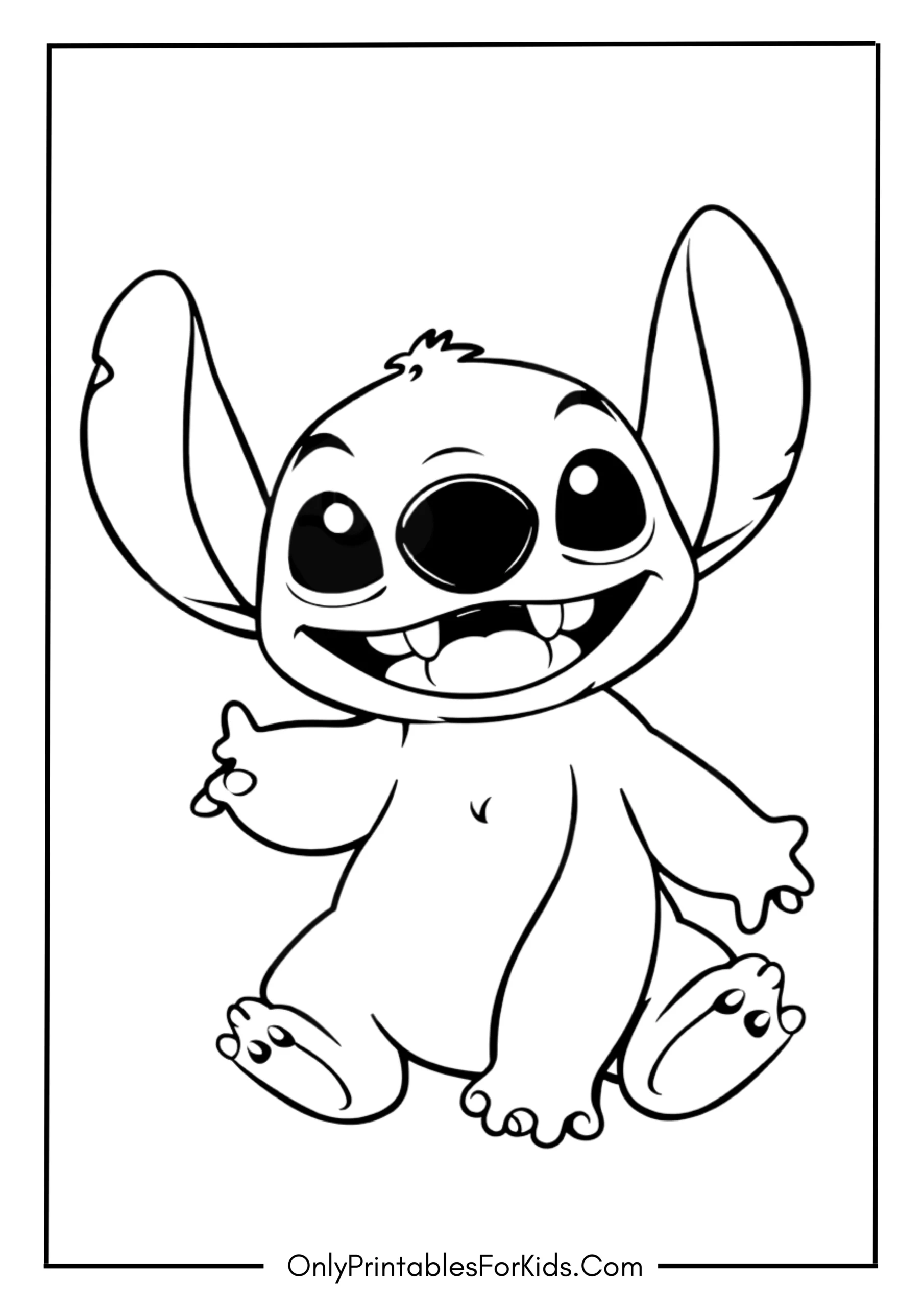 Cute Stitch Coloring Page