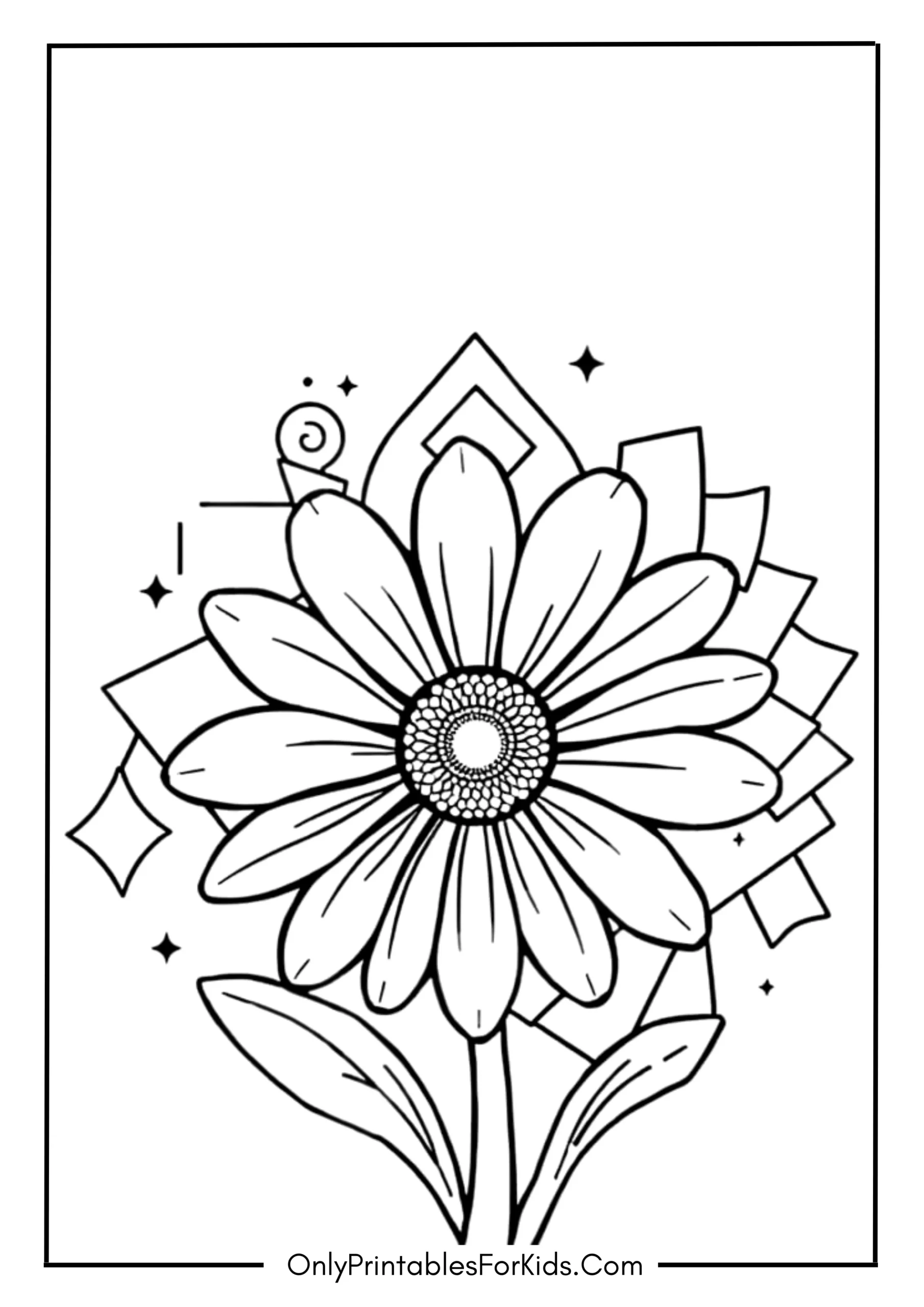 Daisy with Geometric Designs