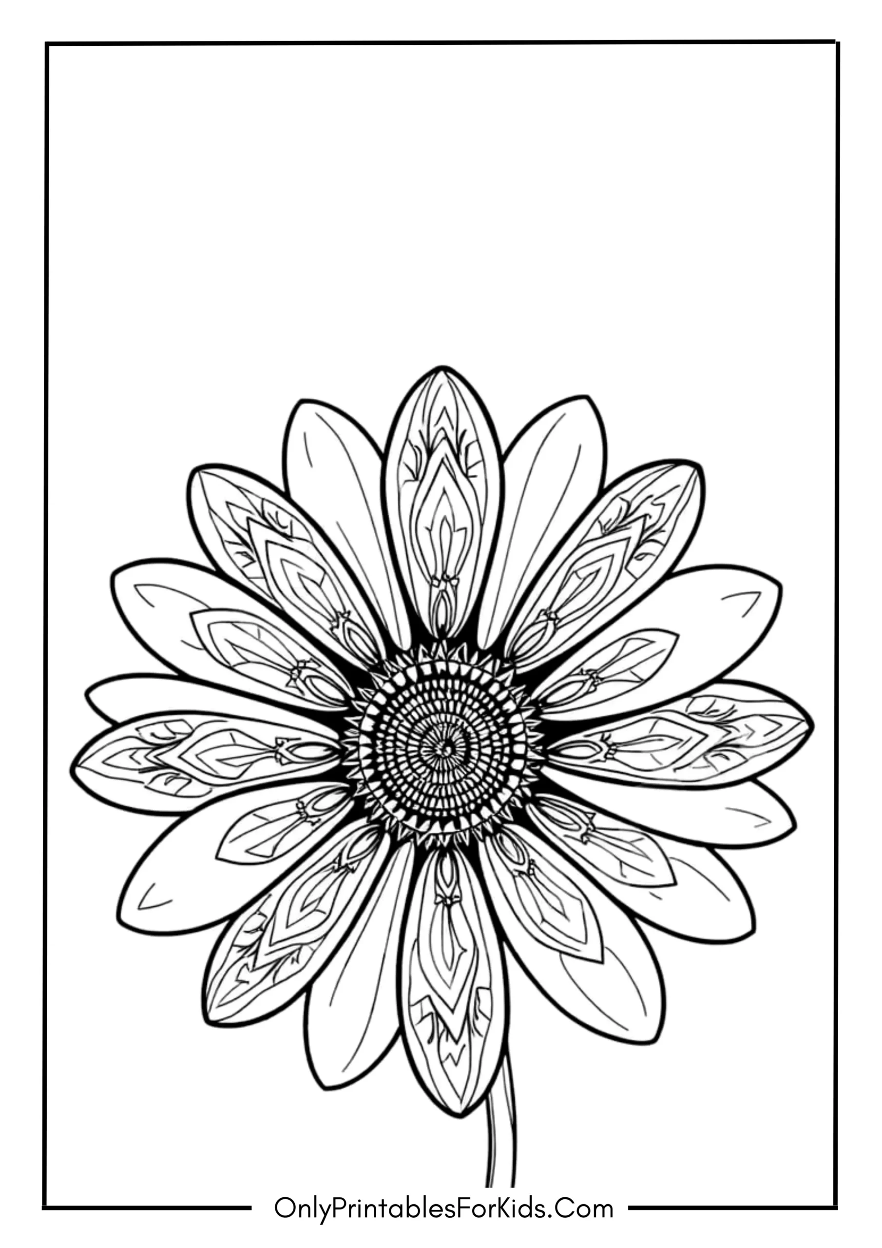 Daisy with Patterned Petals