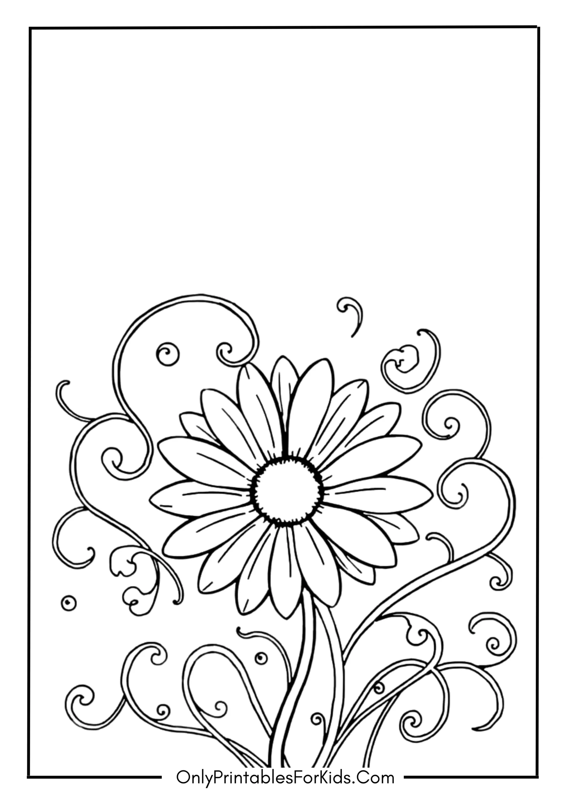 Daisy with Twisting Vines