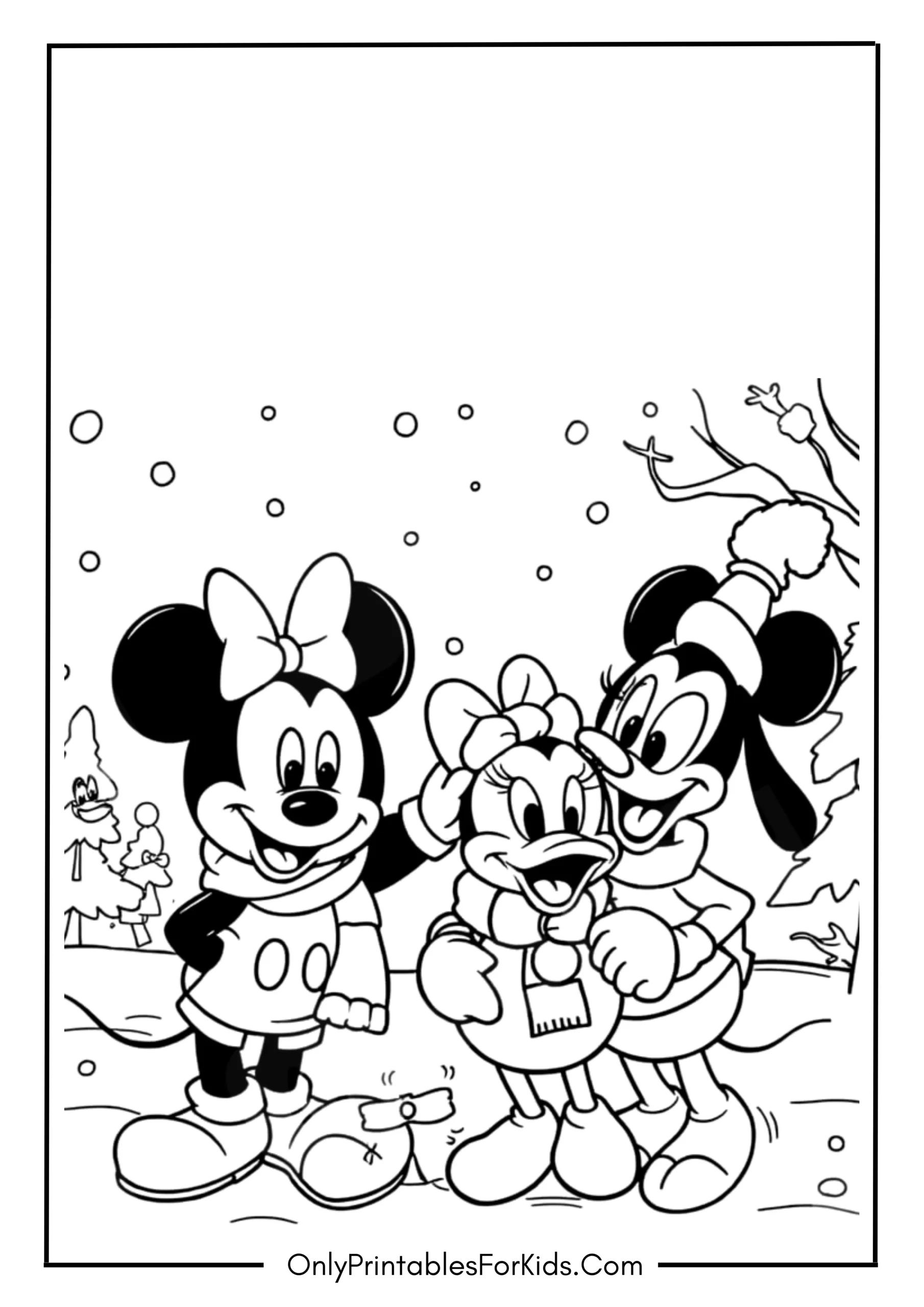 Disney Winter Coloring Pages