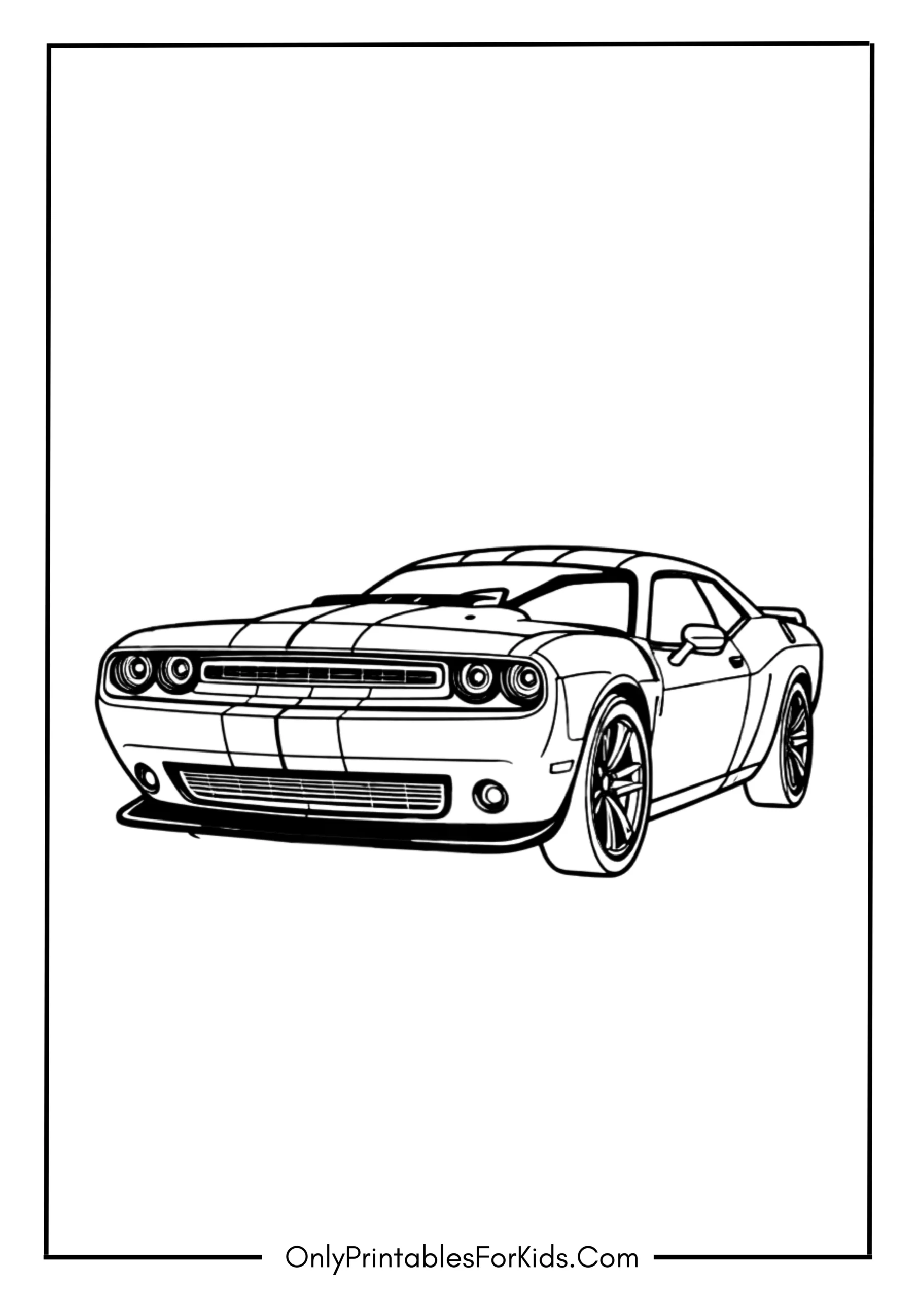 Dodge Challenger Coloring Page
