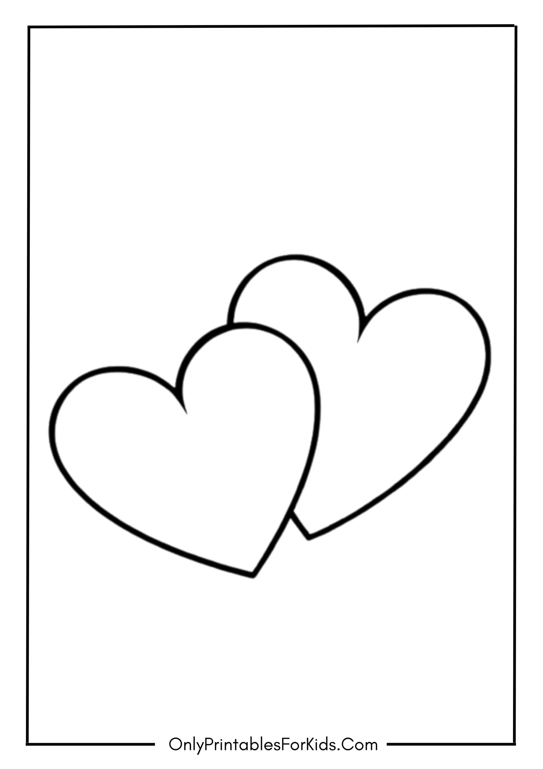 Double Hearts Coloring Page
