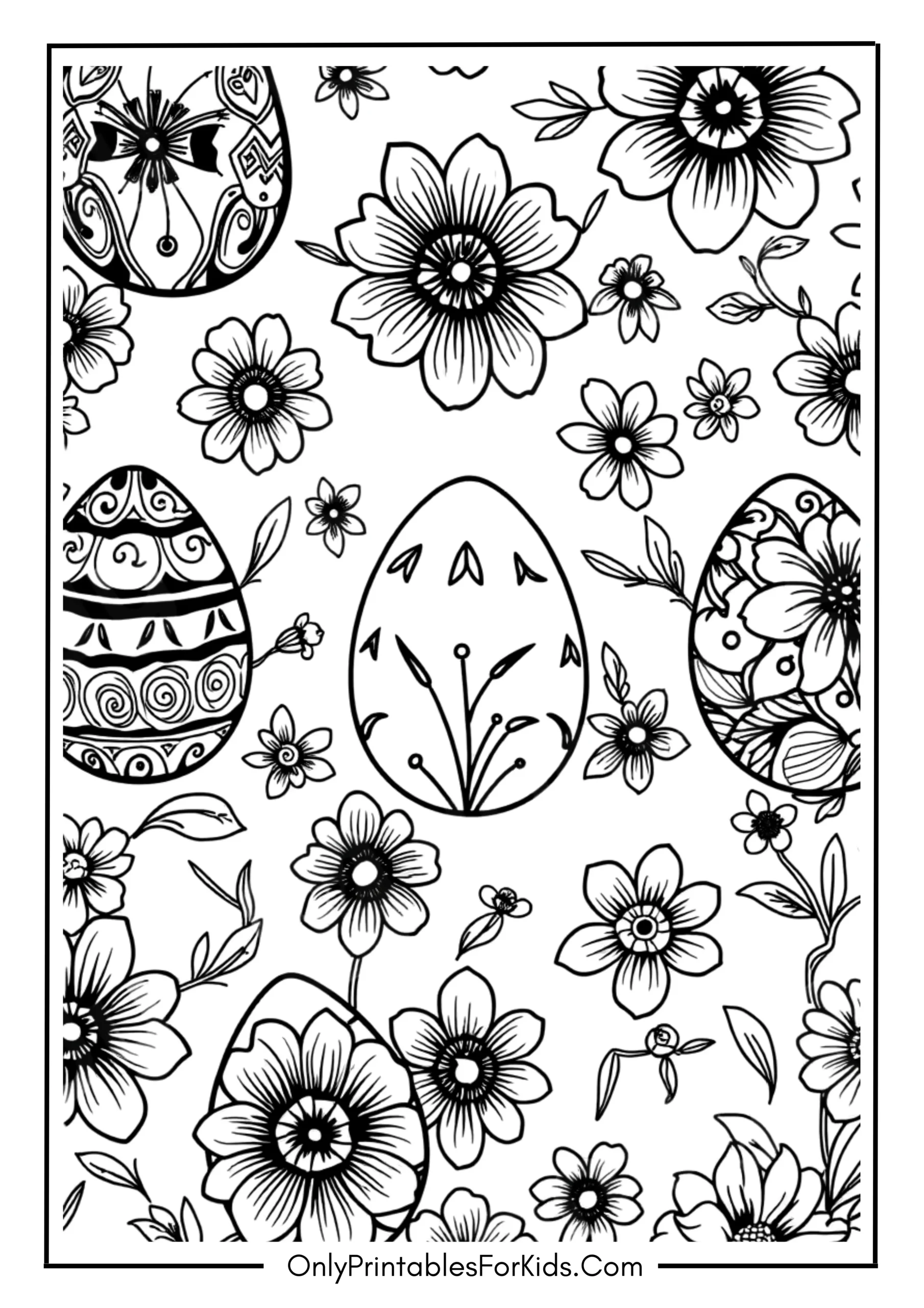Easter Adult Coloring Page