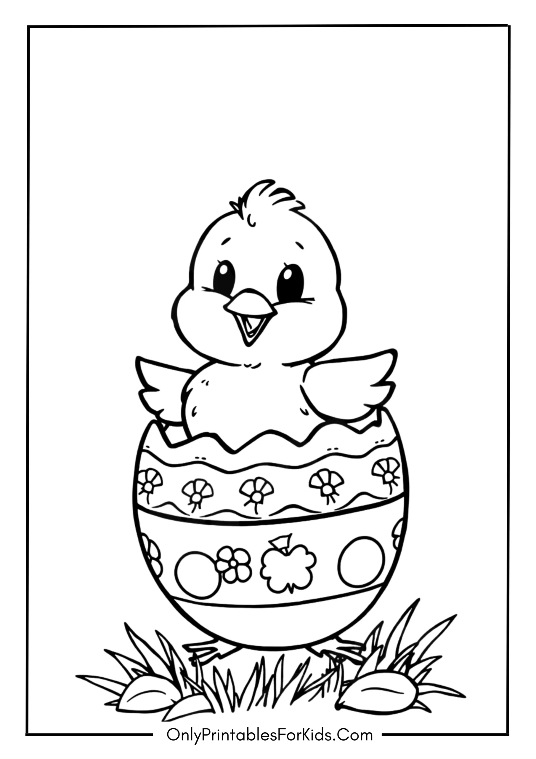 Easter Chick Coloring Page