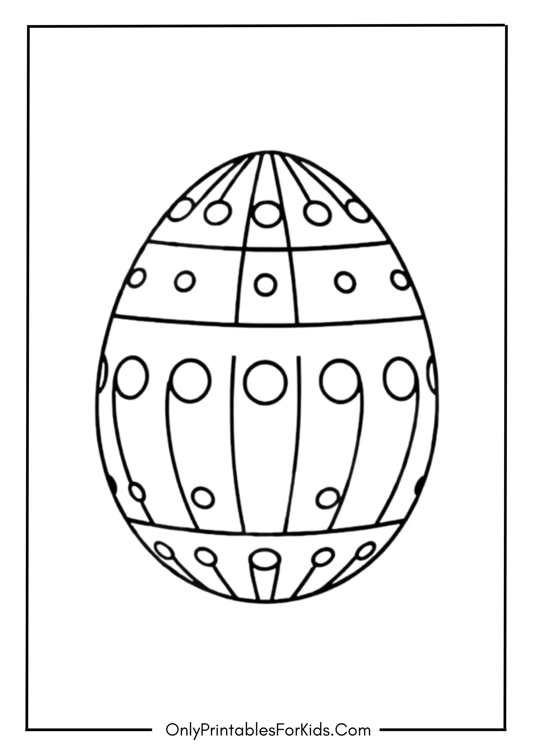 Easter Egg Coloring Page