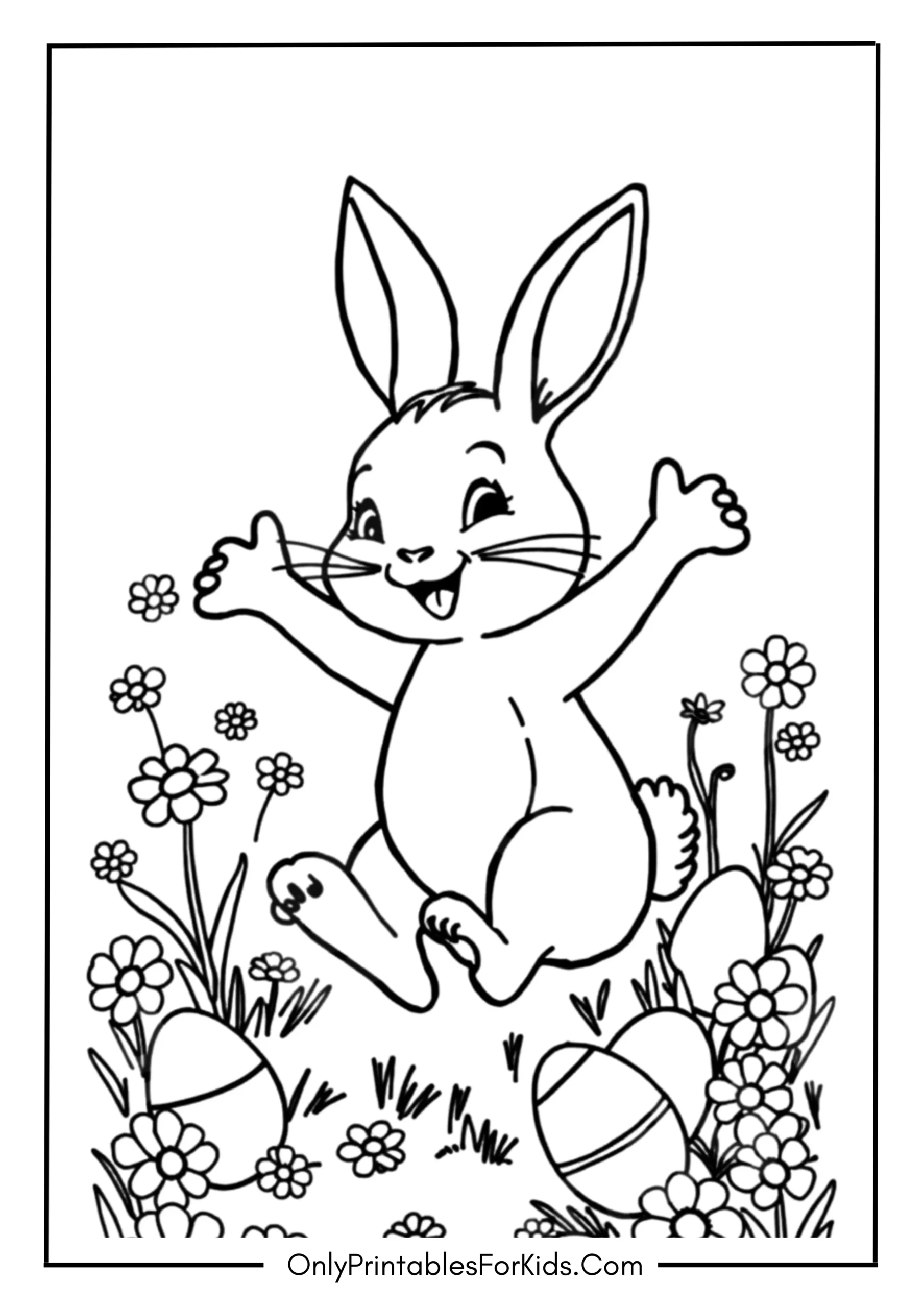 Easter Rabbit Coloring Page