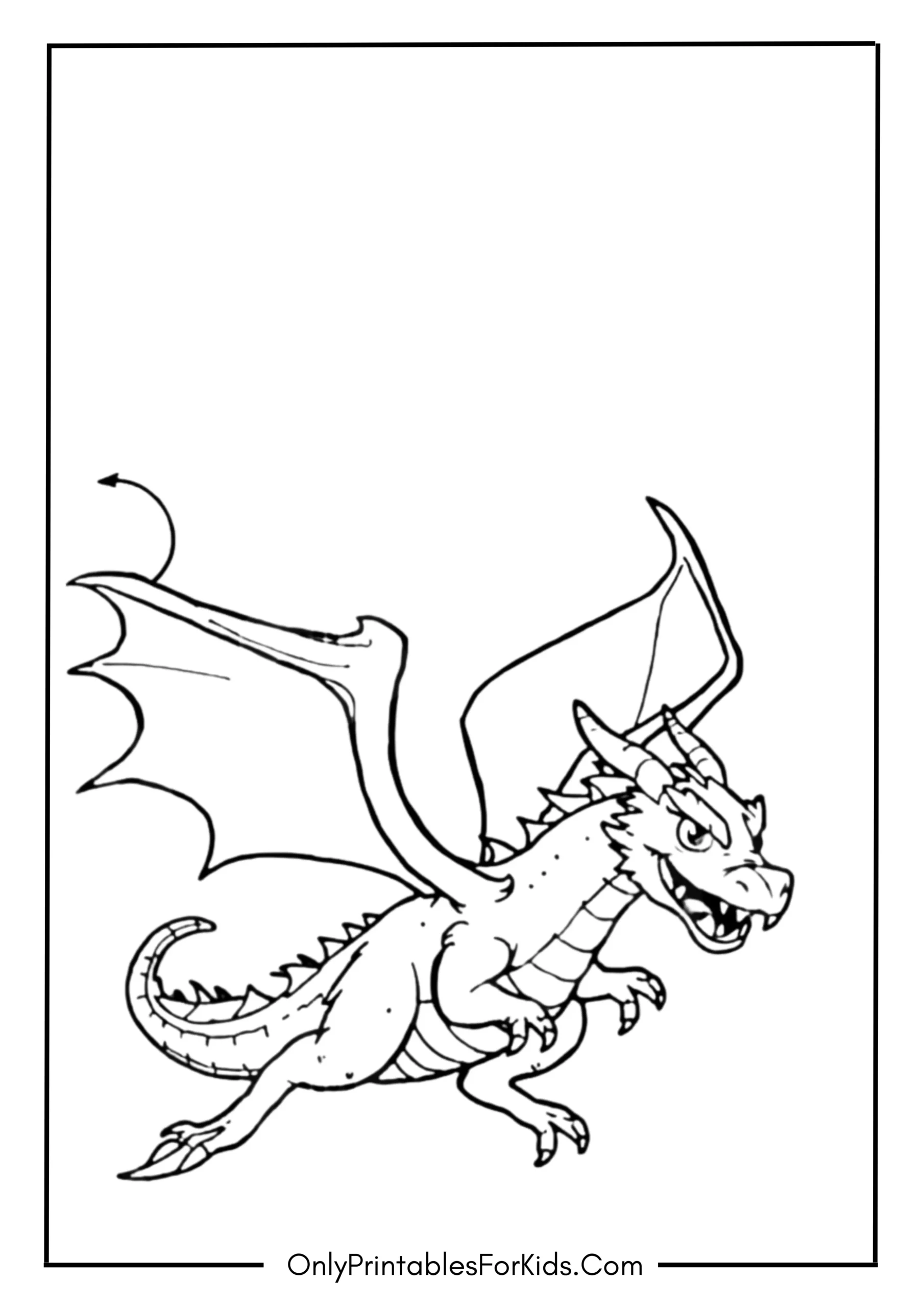Flying Dragon Coloring Page