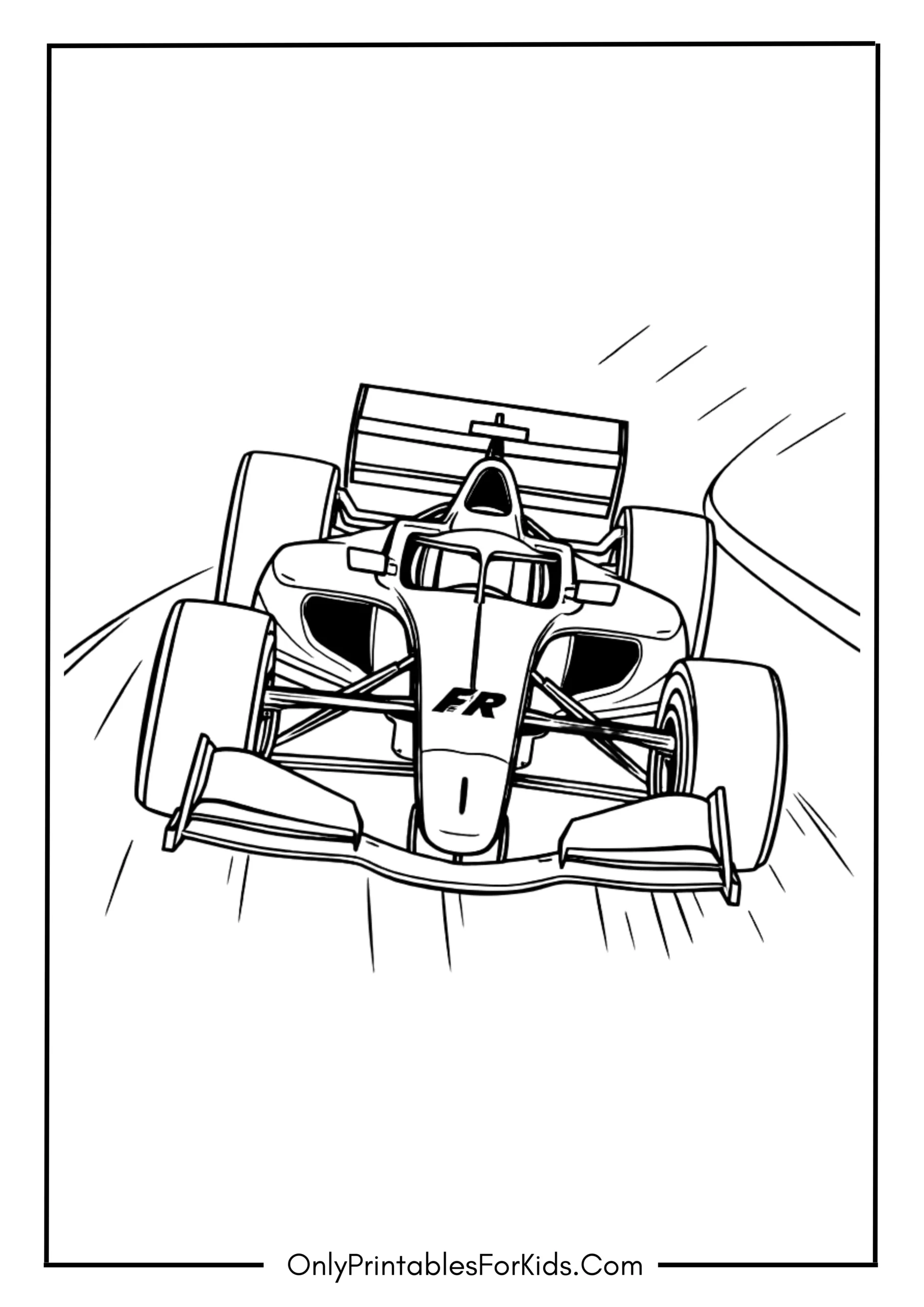 Formula 1 Car Coloring Page