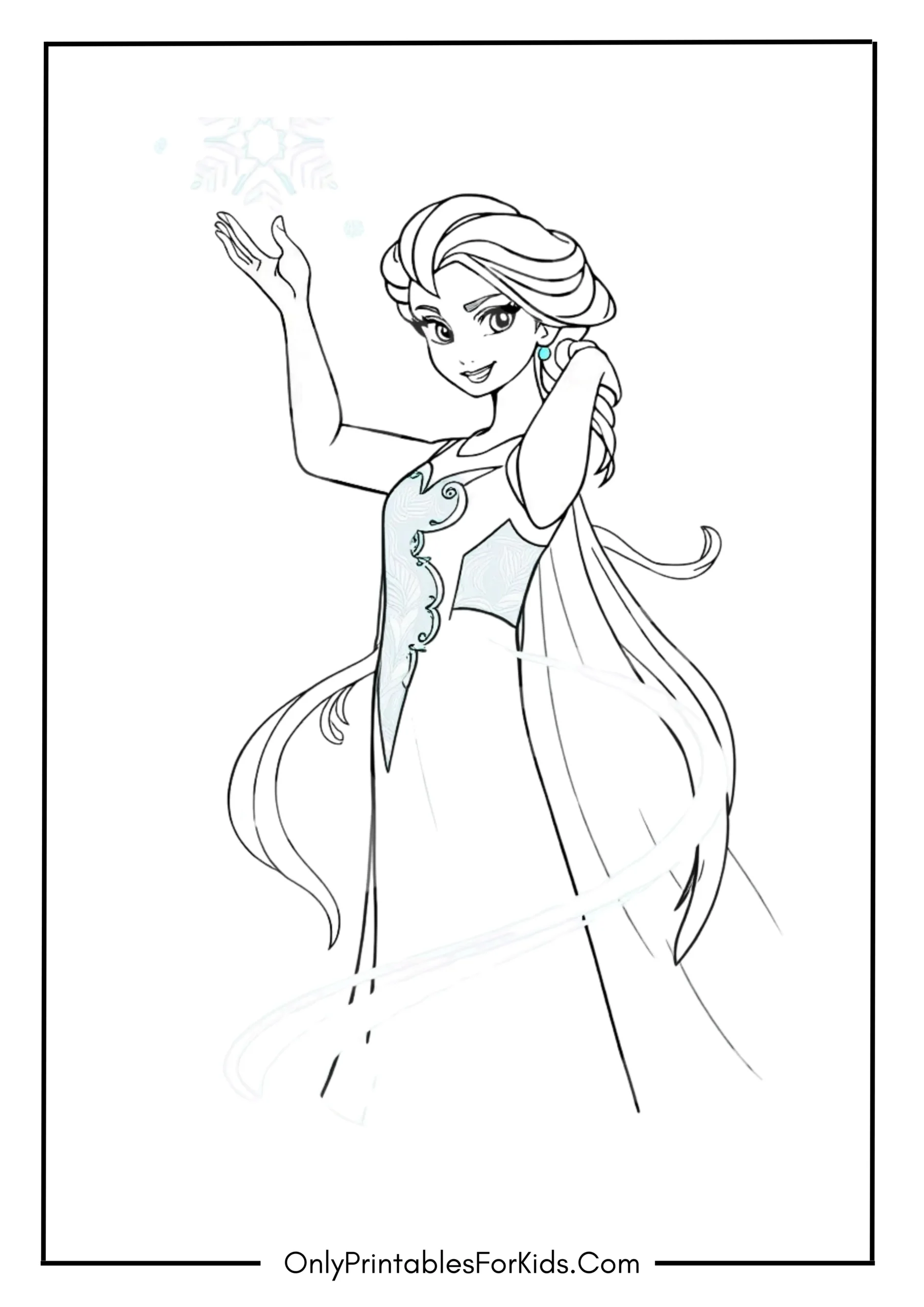 Frozen Elsa with Her Magical Ice Powers Sparkling