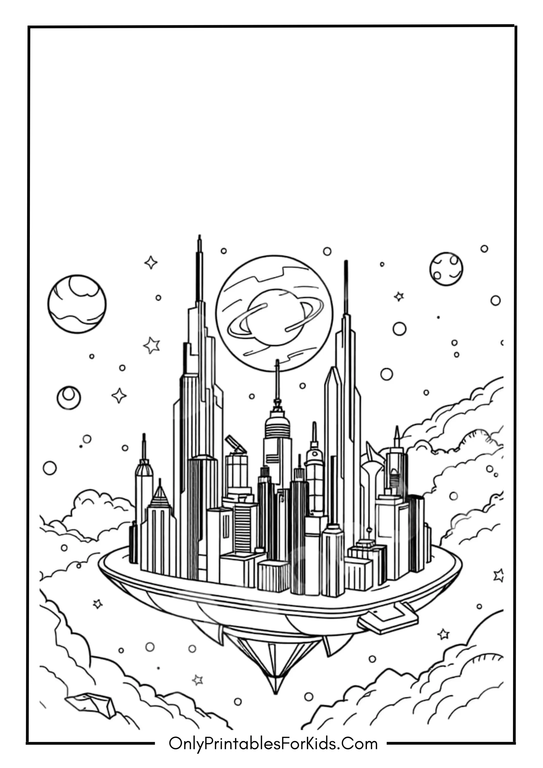 Galactic City with Floating Skyscrapers scaled