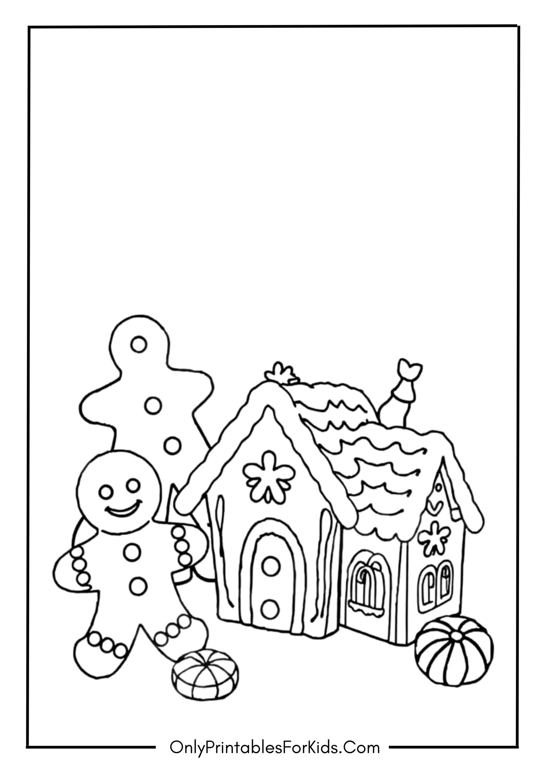Gingerbread Christmas Coloring Pages