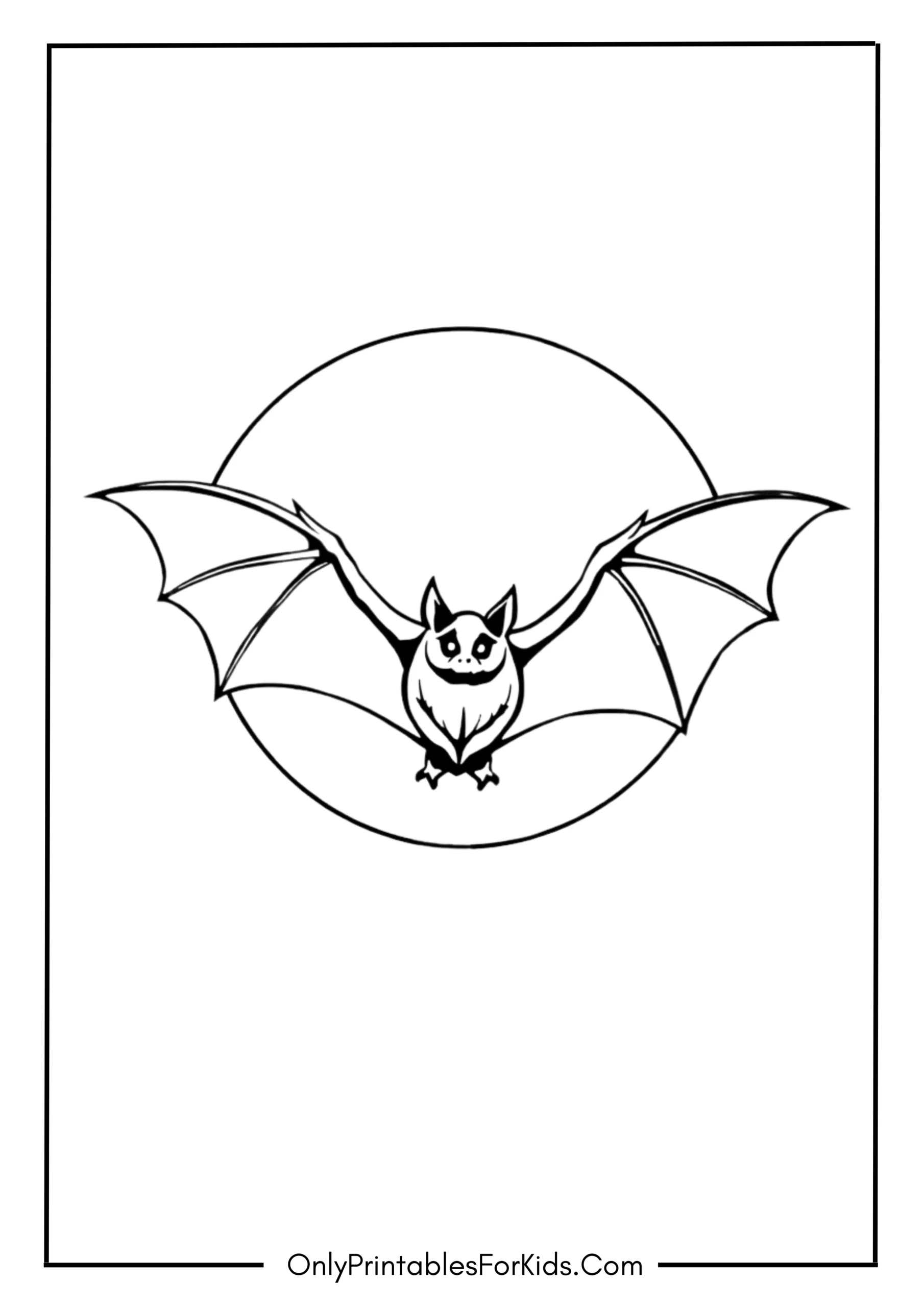 Halloween Bat Coloring Page