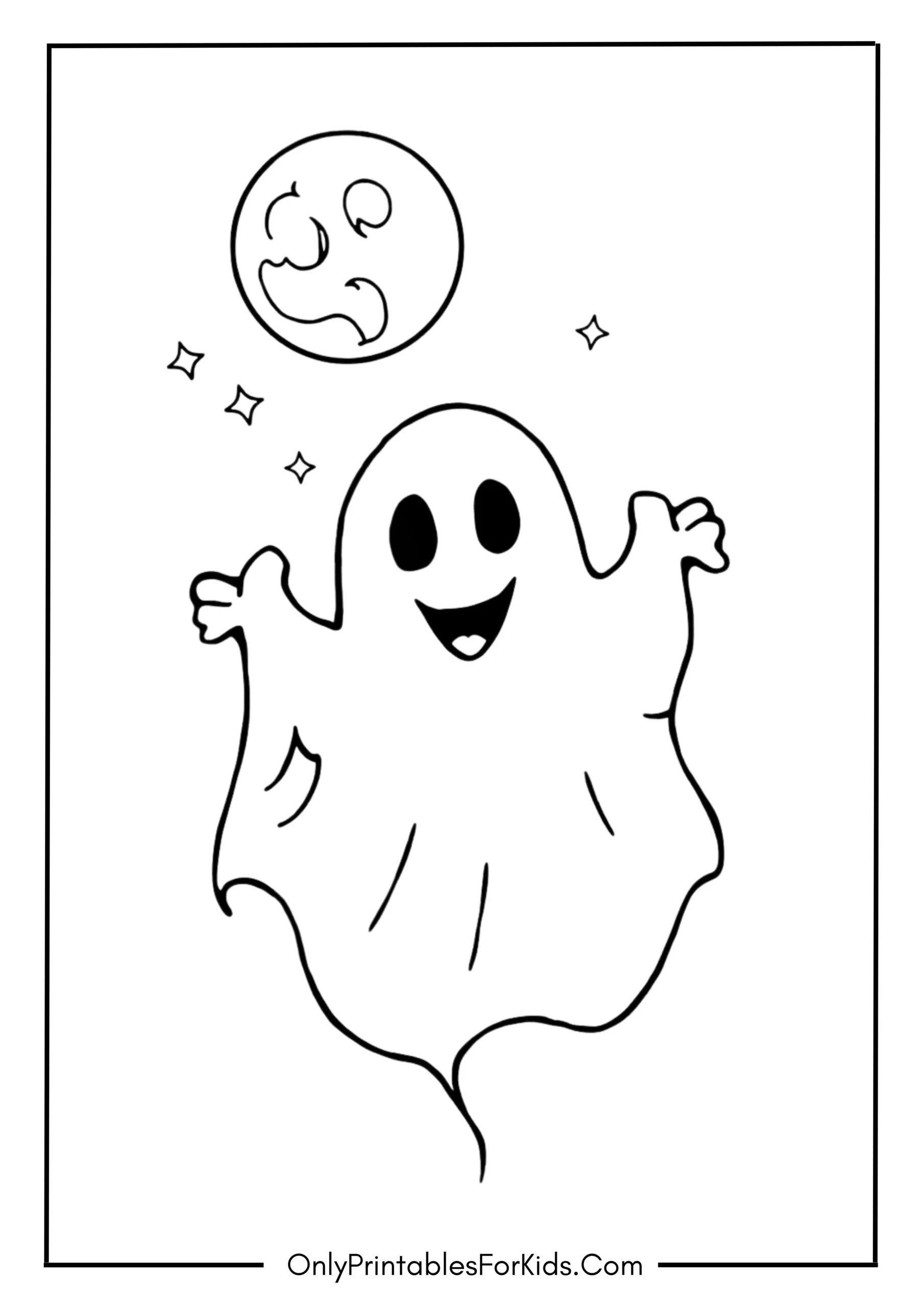 Halloween Ghost Coloring Page