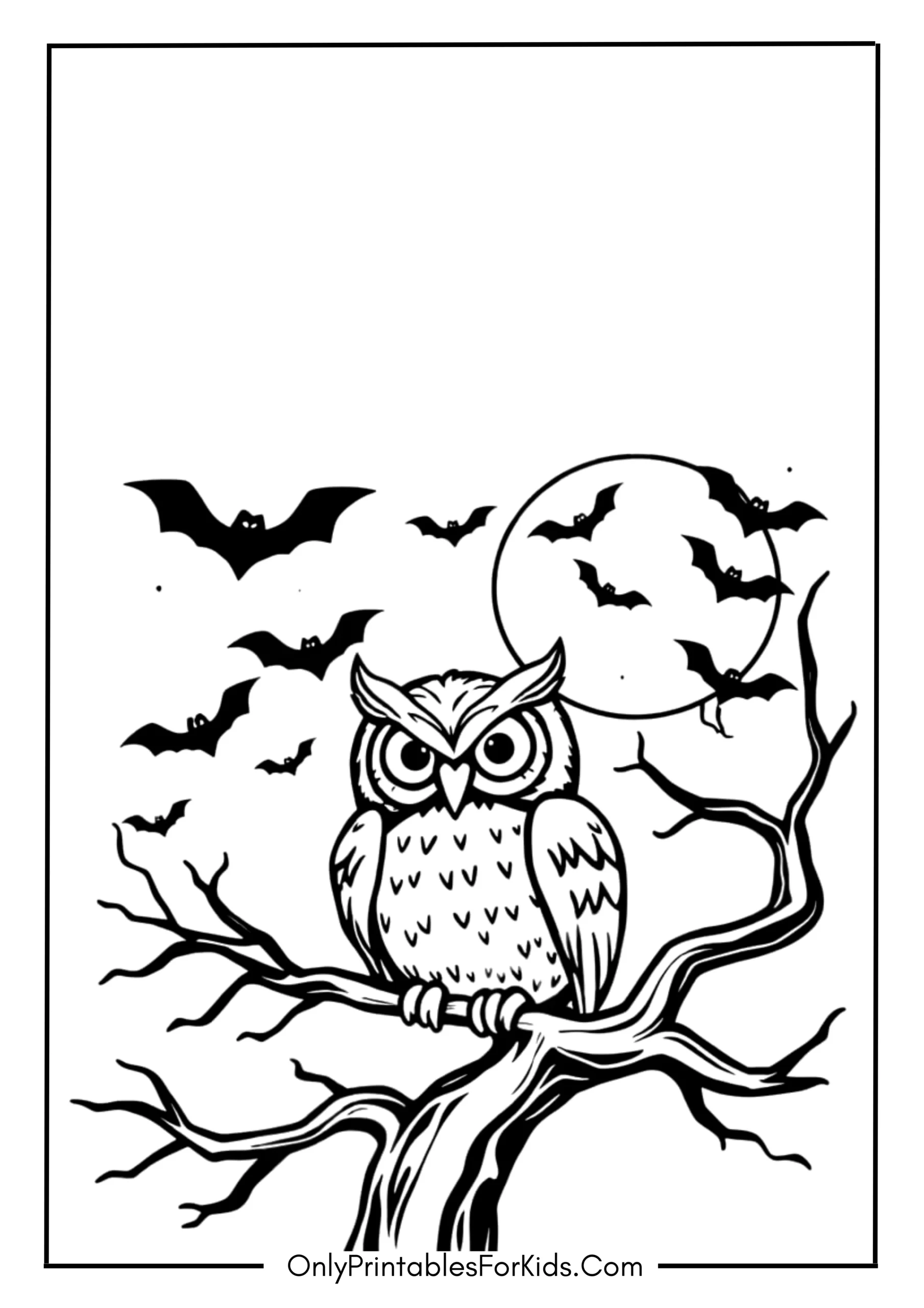 Halloween Owl Coloring Page