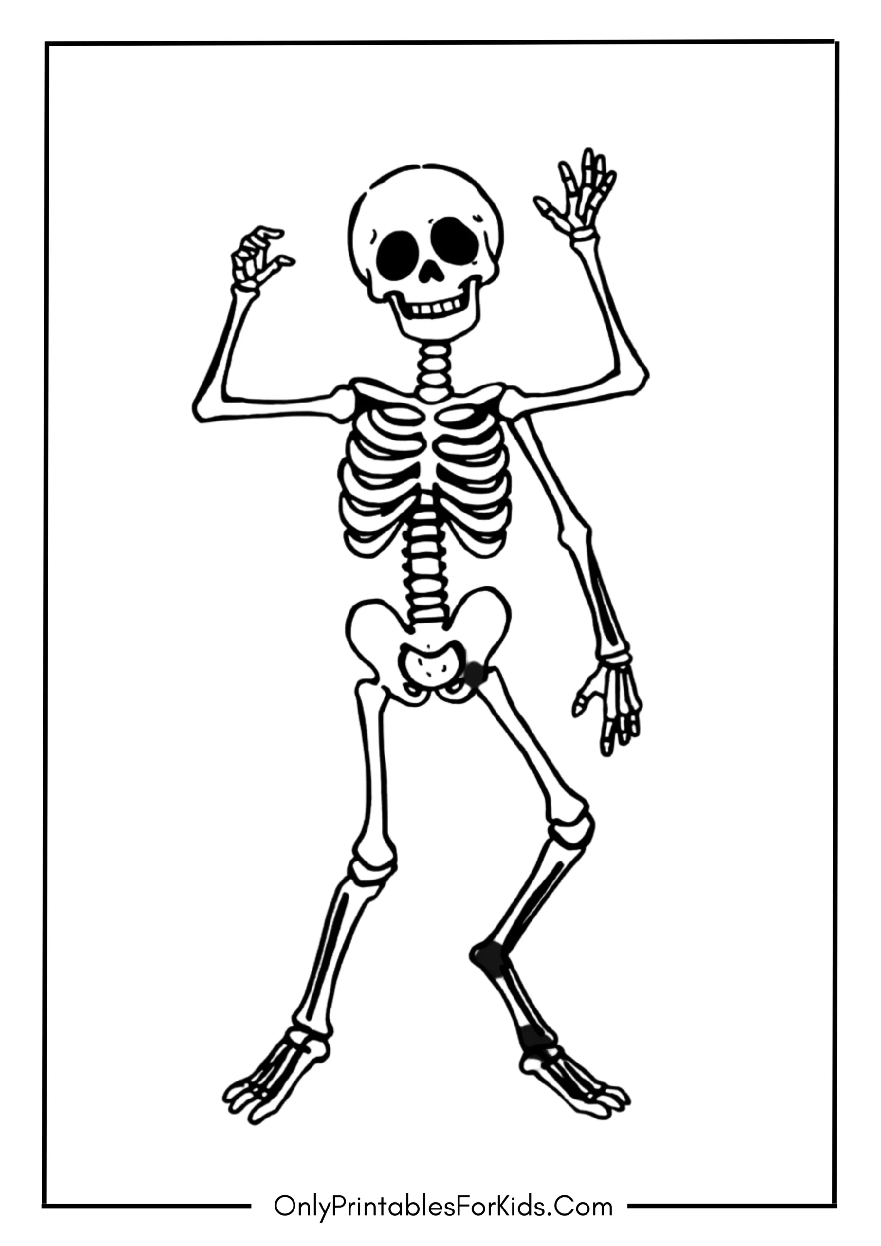 Halloween Skeleton Coloring Page